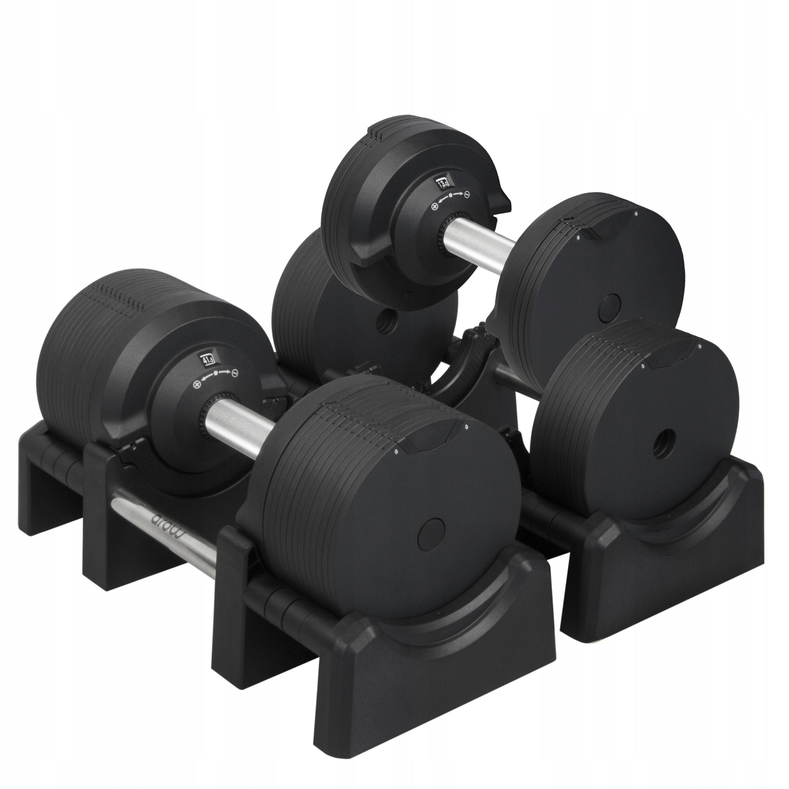 SET OF 2X ADJUSTABLE DUMBBELLS BLACK 41,5KG + STAND BLACK FOR DUMBBELLS 100KG EAN (GTIN) 5906111111442