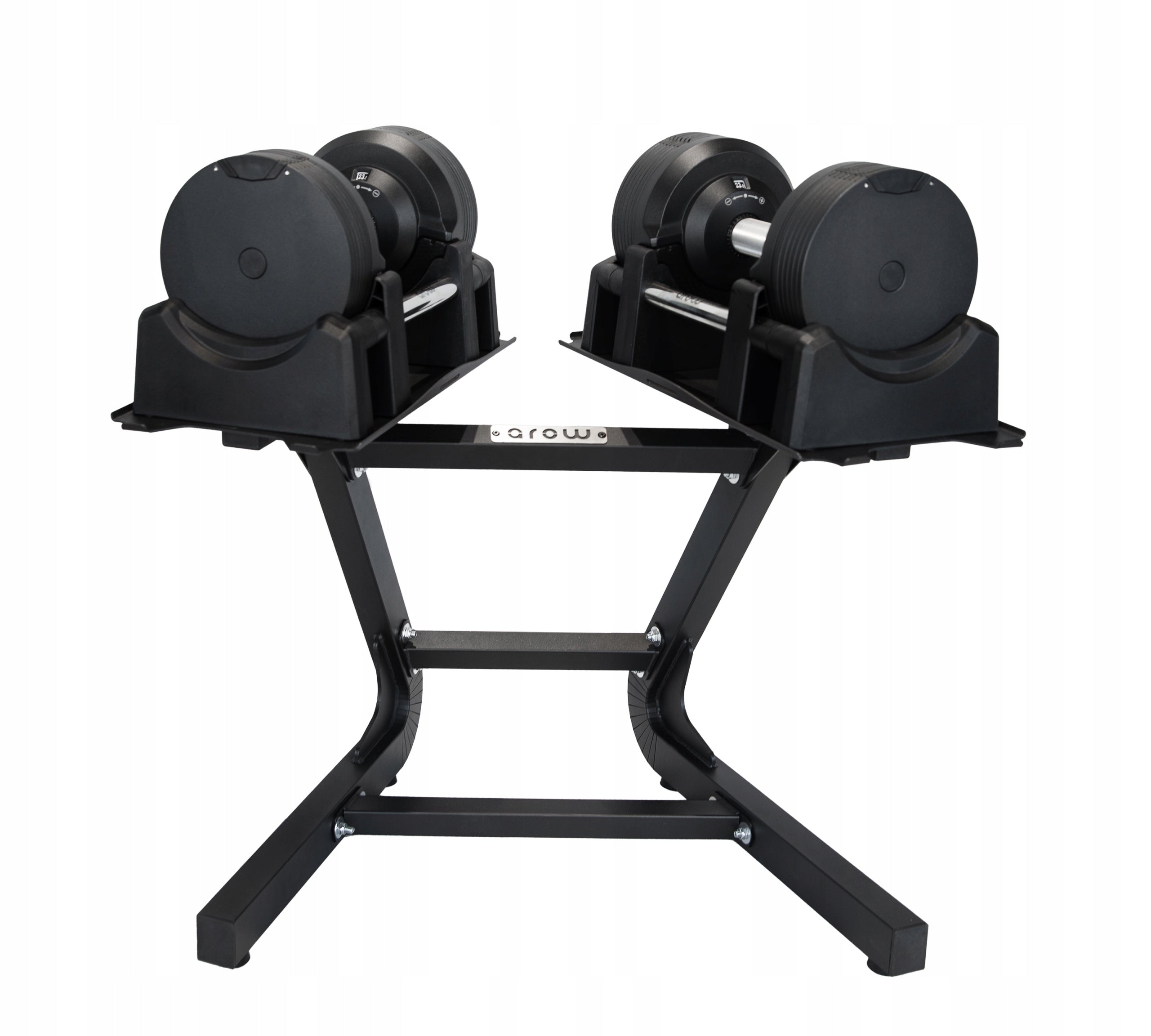 SET OF 2X ADJUSTABLE DUMBBELLS BLACK 41,5KG + STAND BLACK FOR DUMBBELLS 100KG Manufacturer code 2x hantle regulowane 41,5kg czarne + stojak