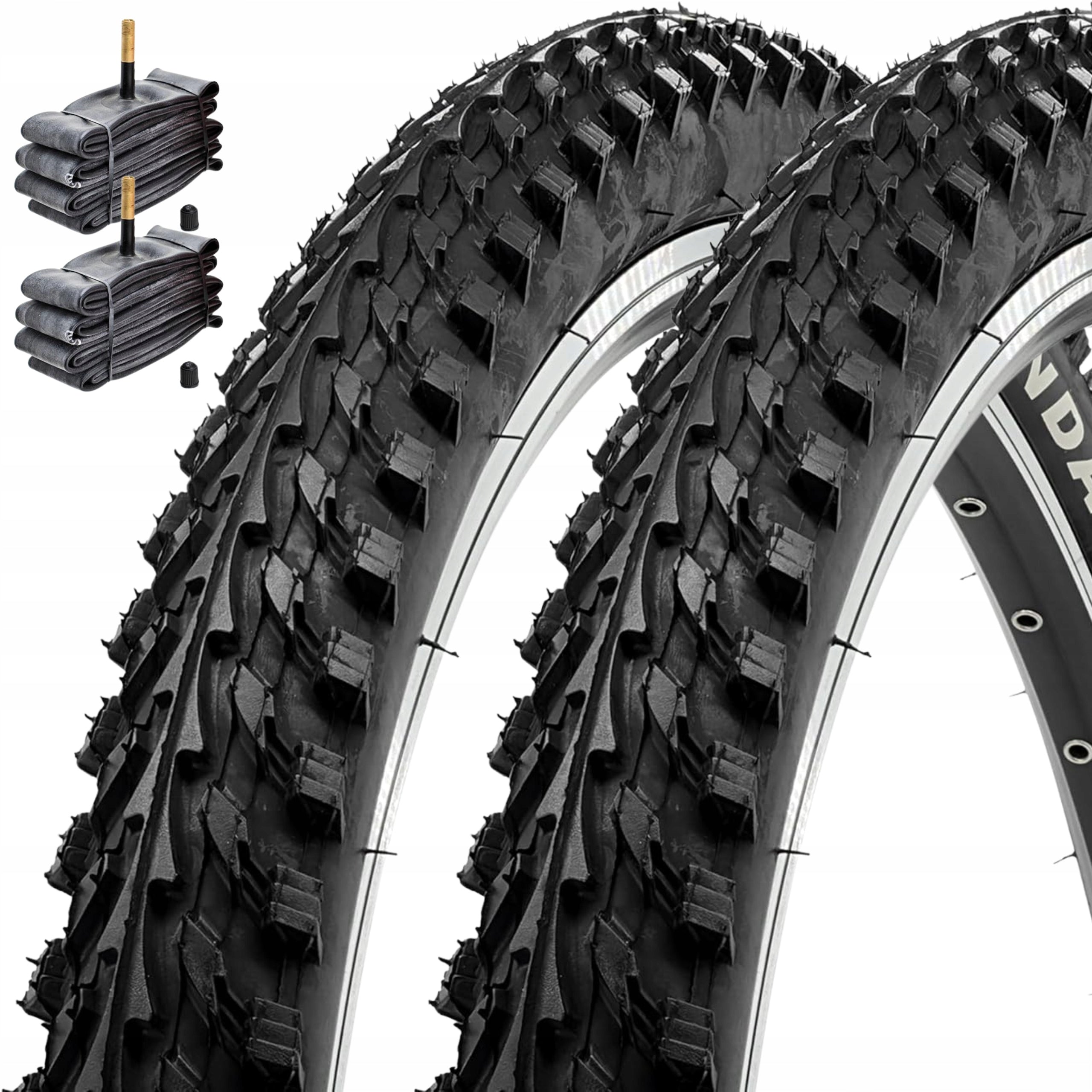 SET OF 2x bicycle tyres KENDA K898 26 x 2.10 + 2x inner tube 26" KENDA AV