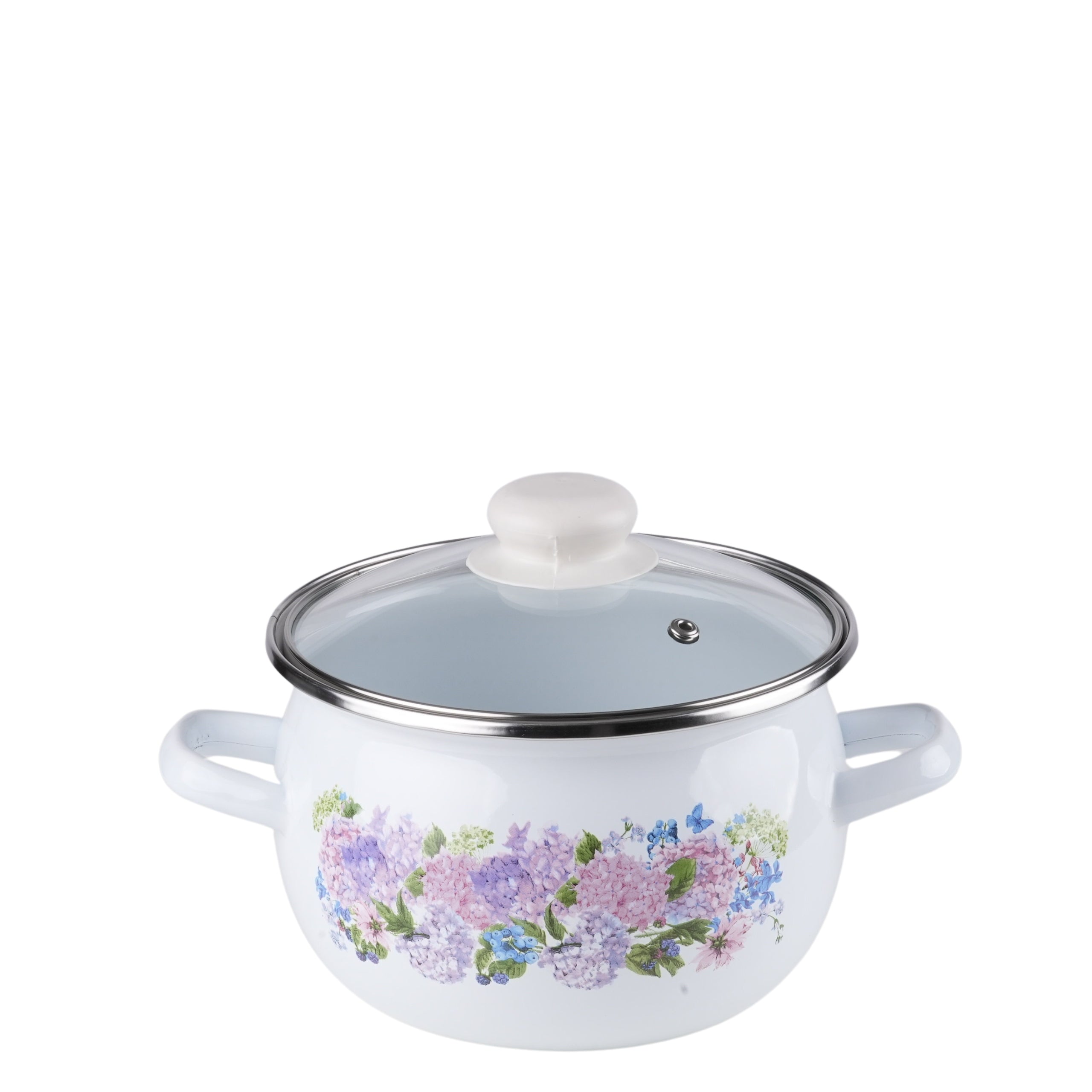 SET OF 3 ENAMEL POTS + COVERS INDUCTION GAS ENAMEL POTS 6EL Manufacturer code GARNKI EMALIOWANE BEZ
