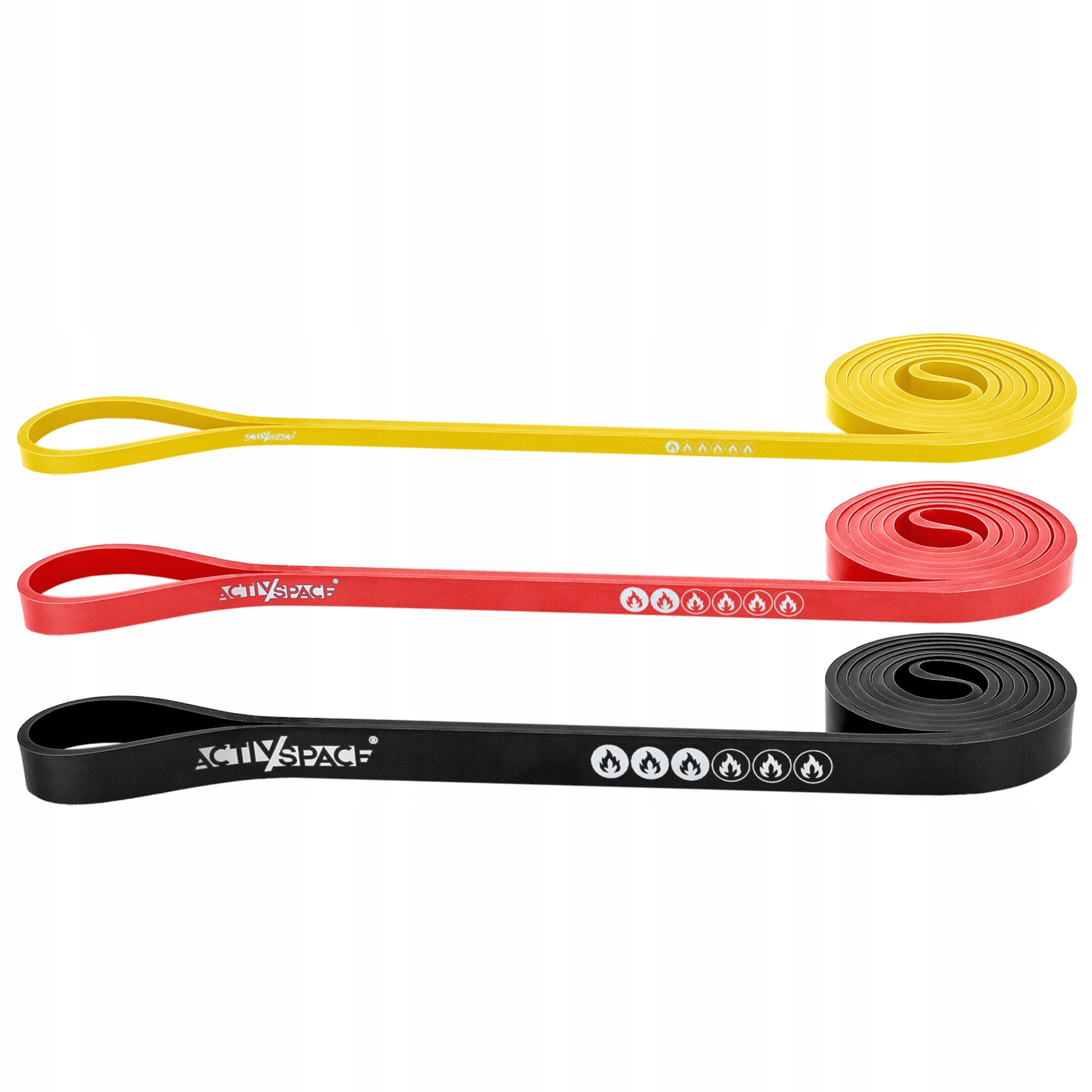 SET OF 3 EXERCISE GUMS POWERBAND fitness resistance rubberS HIGH QUALITY ACTIV Manufacturer code 5904183607207