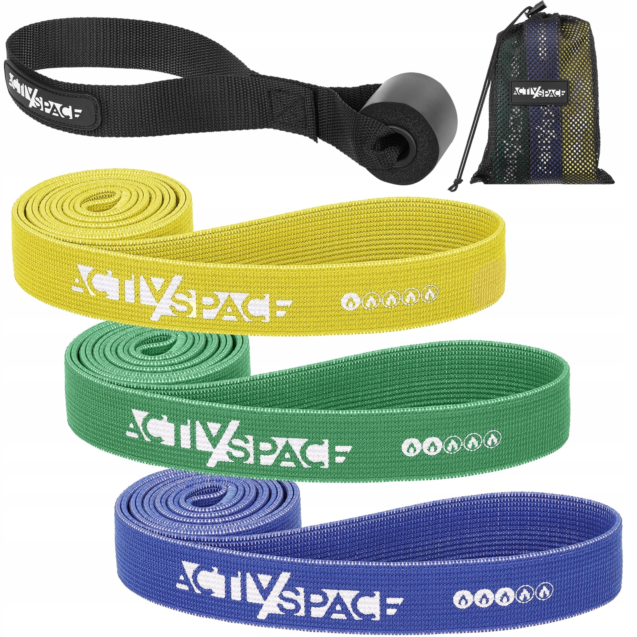 SET OF 3 EXERCISE RUBBERS POWER BAND RUBBER MATERIAL STRONG RESISTANCE TAPE AS