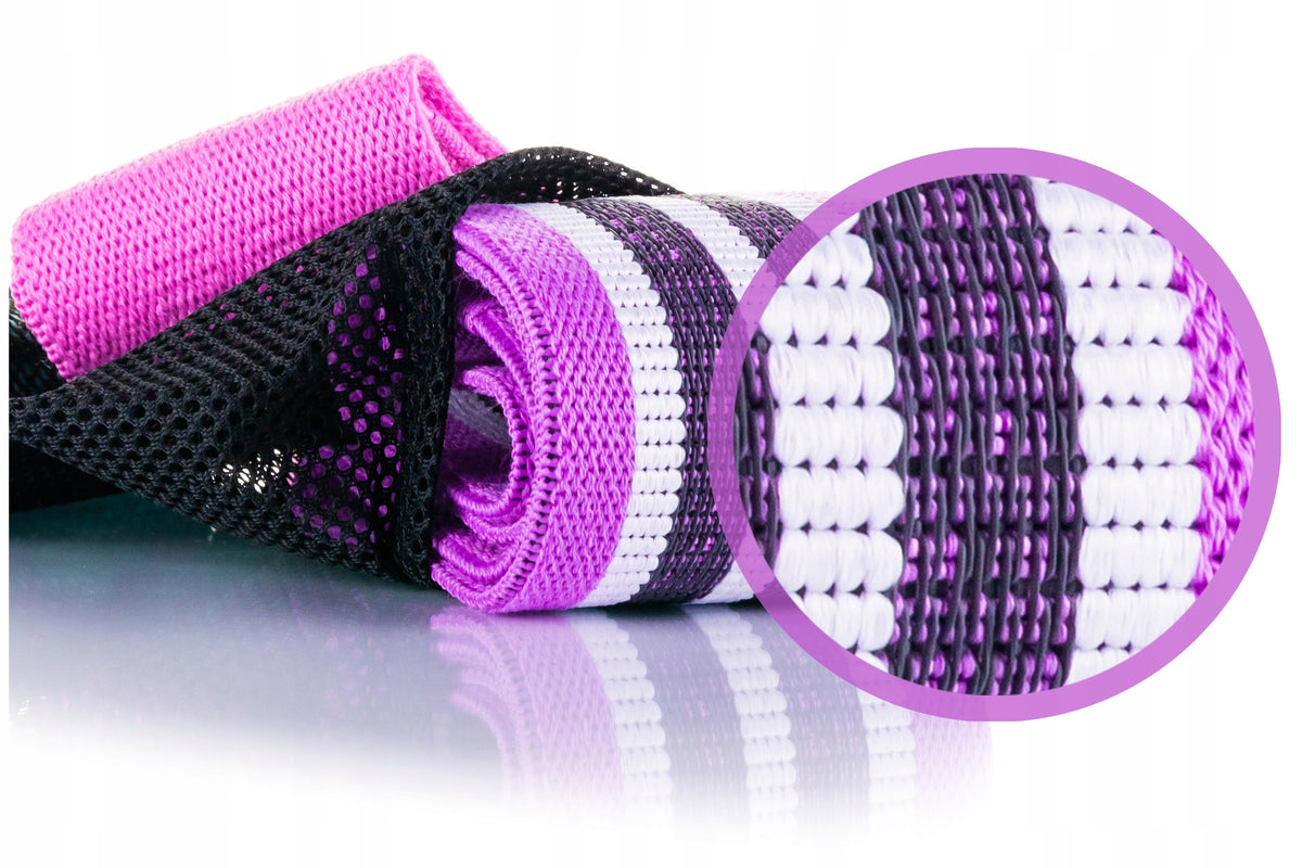 SET OF 3 HIP MINI BAND EXERCISE RUBBERS, MATERIAL RUBBERS STRONG FITNESS BANDS Color multicolor