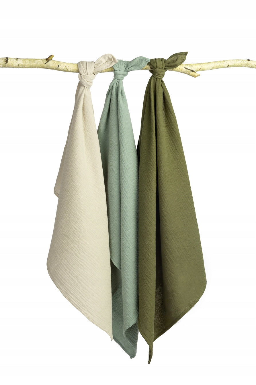 SET OF 3 PREMIUM MUSLIN DIAPERS 70X80 CM SOFT POURS Manufacturer code SILLO-09915