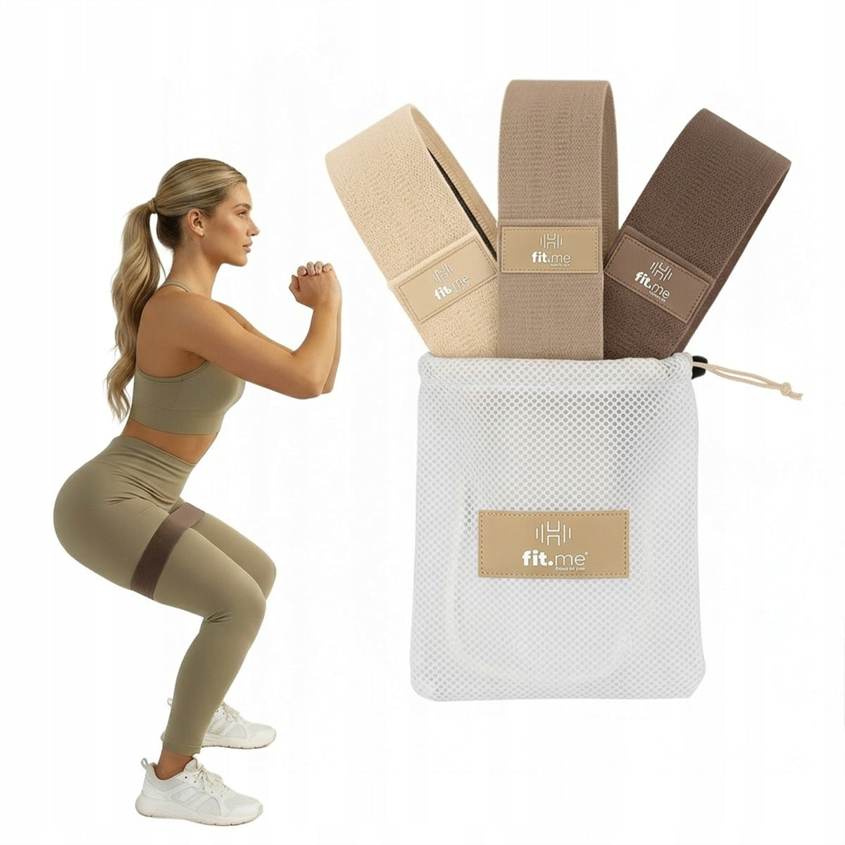 SET OF 3 RESISTANCE RUBBERS MATERIAL BANDS FOR EXERCISE ELASTIC 15-30 KG Manufacturer code FM407