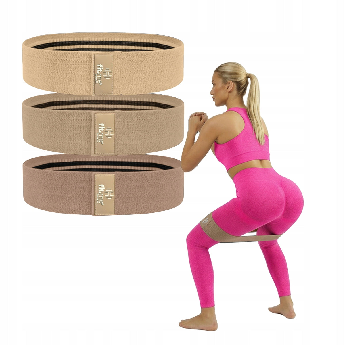 SET OF 3 RESISTANCE RUBBERS MATERIAL BANDS FOR EXERCISE ELASTIC 15-30 KG