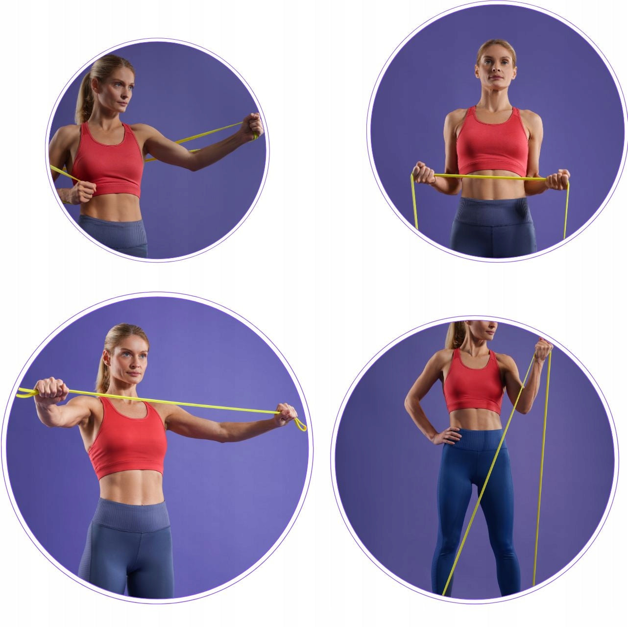 SET OF 3 RUBBER POWER BAND + RESISTANCE RUBBER HOLDER FOR PULL-UP RESISTANCE 2-23 kg Model Power Band zestaw 3 gum