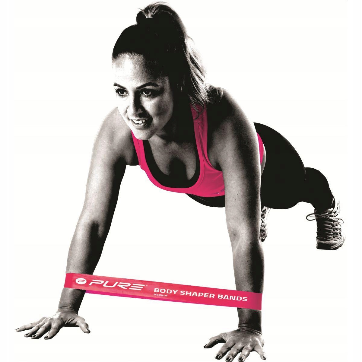 SET OF 3 RUBBER STRAPS MINI BAND EXERCISE TAPE FITNESS REHABILITATION PURE Width 5 mm