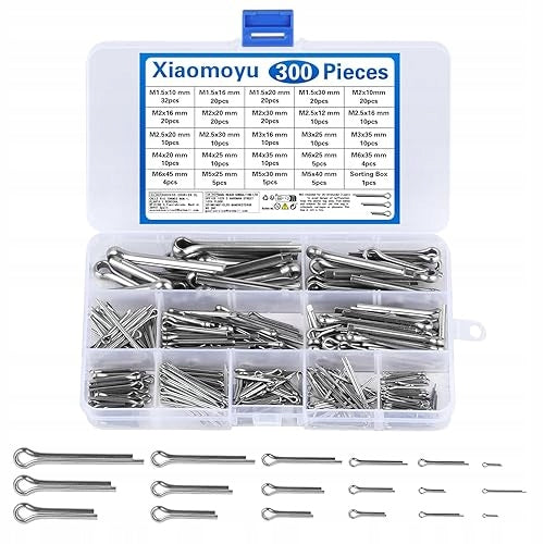SET OF 300 STAINLESS STEEL PINS WITH ASSORTMENT BOX
