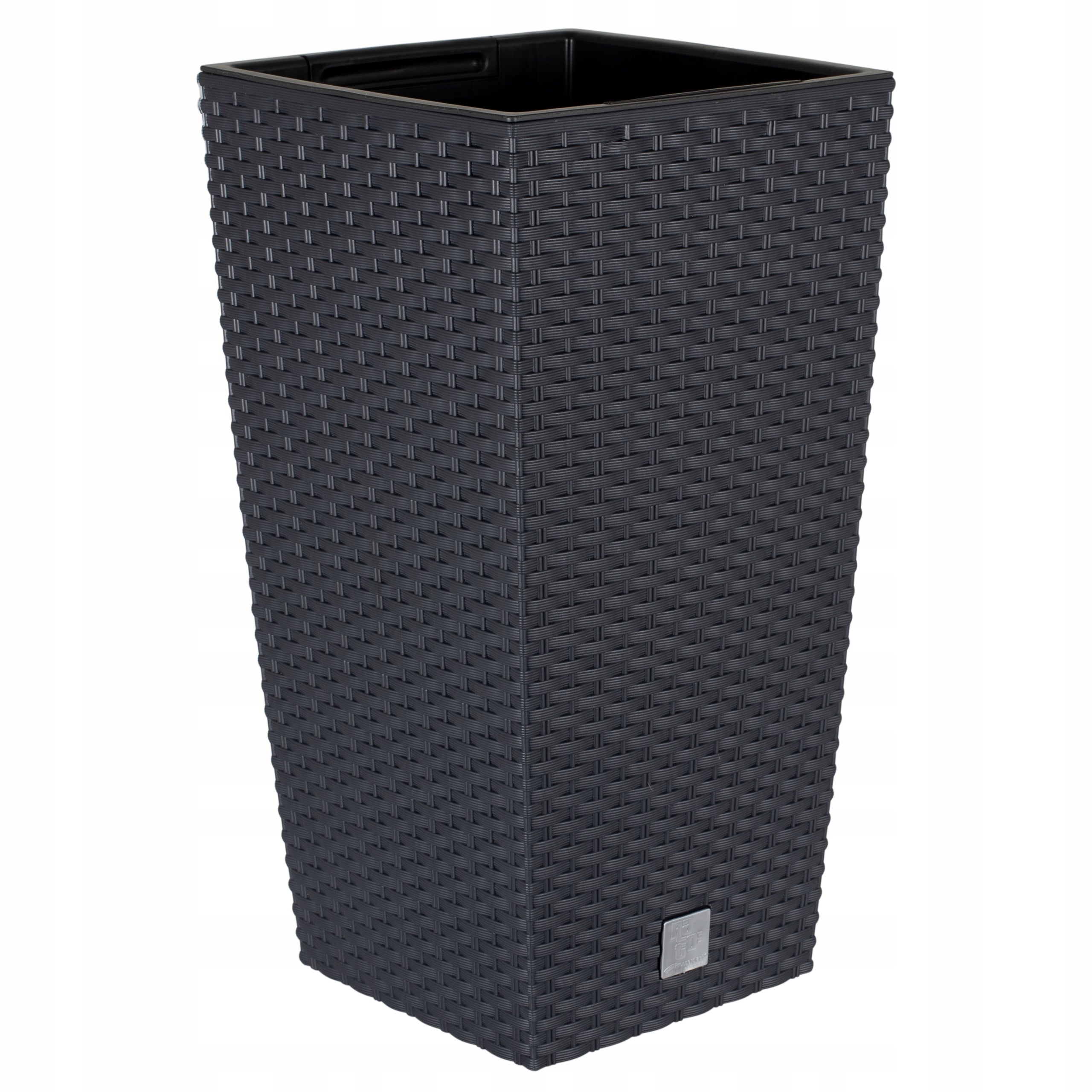 SET OF 3x FLOWER POT BALCONY GARDEN RATTAN FLOWERBED ANTHRACITE CARTRIDGE Manufacturer code Doniczki rattan 170 200 225