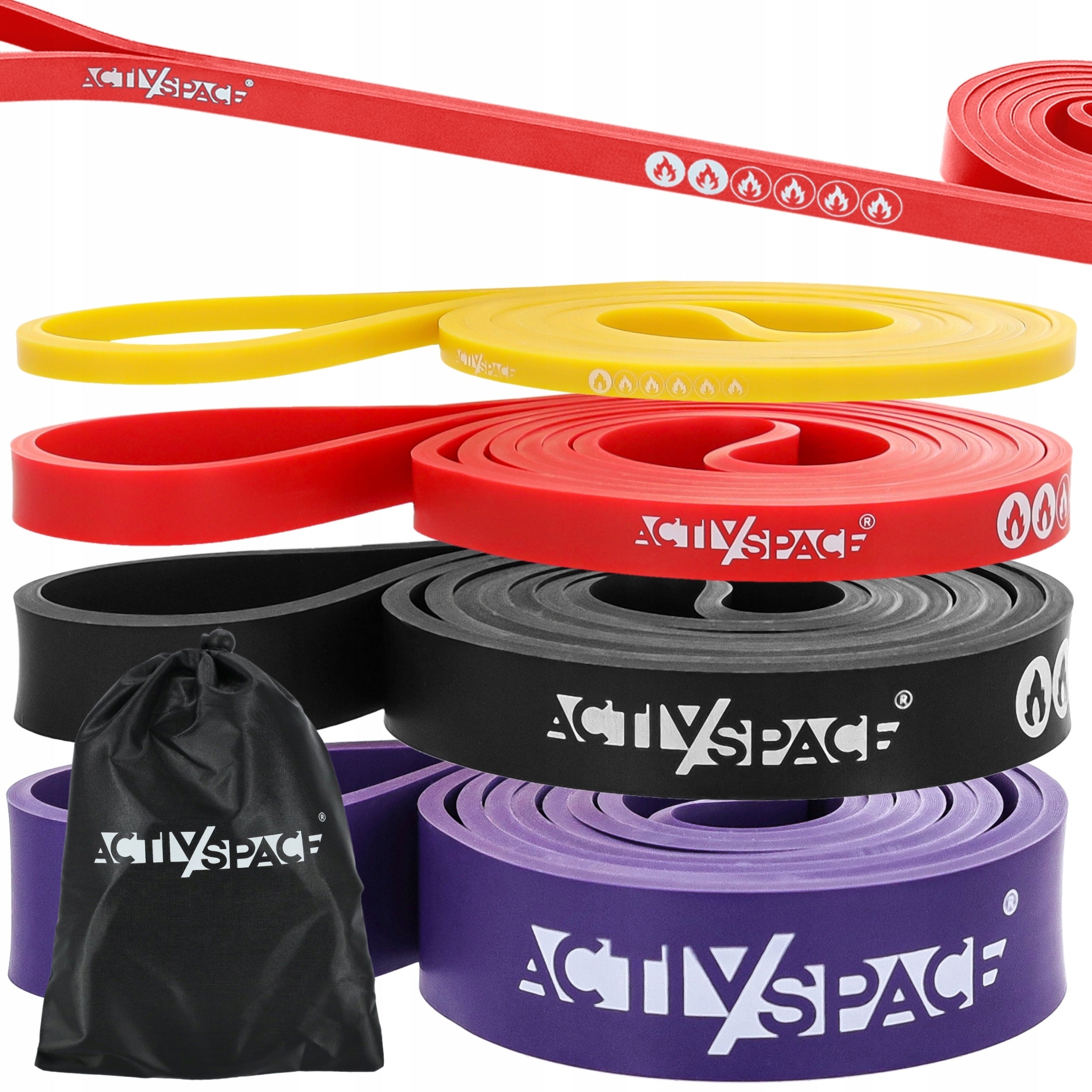 SET OF 4 EXERCISE RUBBERS POWER BAND RUBBER STRONG RESISTANCE BAND FITNESS QUALITY
