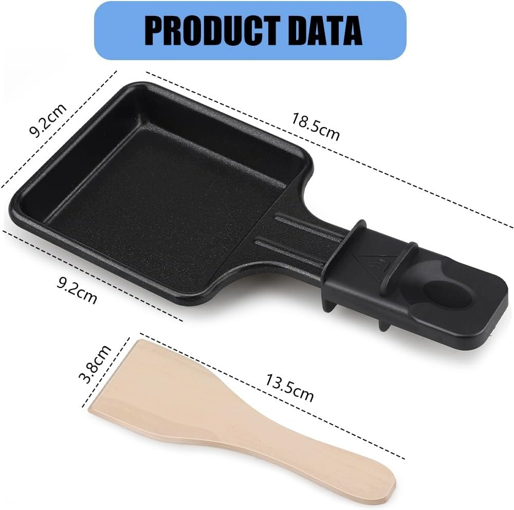 SET OF 4 NONSTICK GRILLING PANS WITH WOODEN BLADES Model Mini zestaw 4 patelni z powłoką nieprzywierającą,