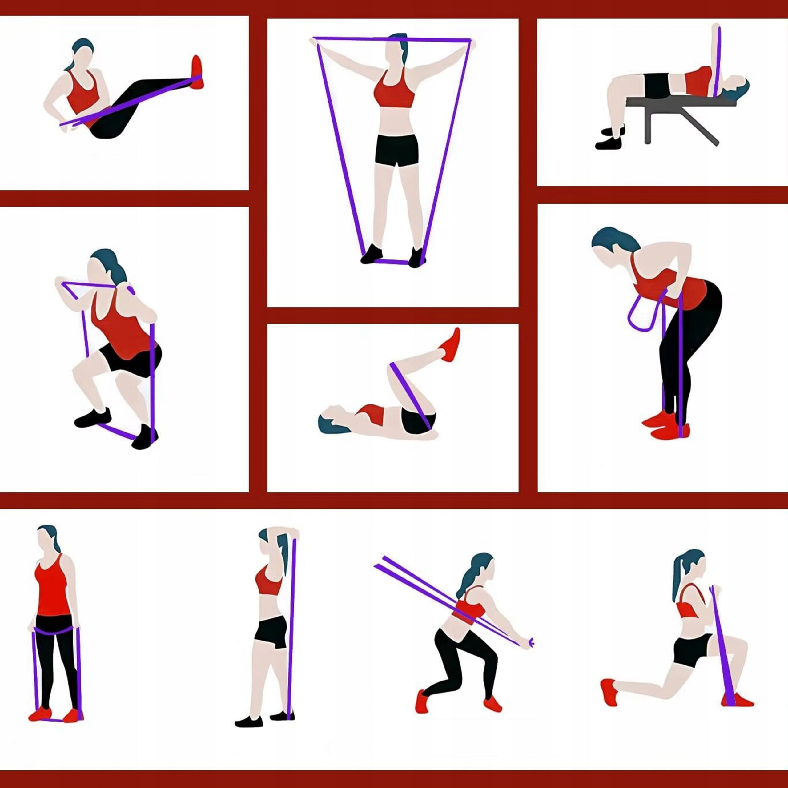 SET OF 4 RUBBERS FOR EXERCISE Fitness + BAG Resistance bands STRONG for XXL Training Manufacturer code GUMA DO PODCIĄGANIA ROZCIĄGANIA GIMNASTYCZNA2