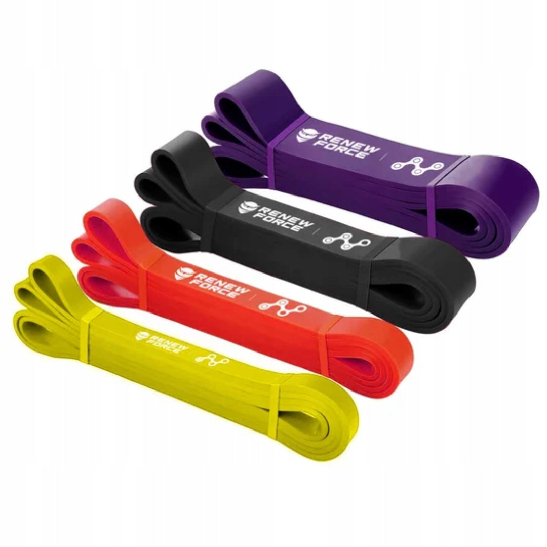 SET OF 4 RUBBERS FOR EXERCISE Fitness + JUMP ROPE Resistance Bands STRONG for Training Packaging status original
