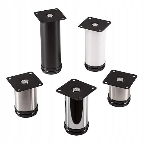 SET OF 4 X SO TECH FURNITURE FEET JIMMY WHITE Ø 50 MM/HEIGHT: 120 MM
