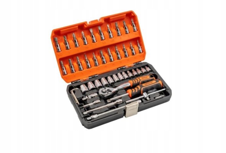 SET OF 46 SOCKET WRENCHES 1/4" IN SUITCASES - GROSLEY SATGR51118 Brand Grosley
