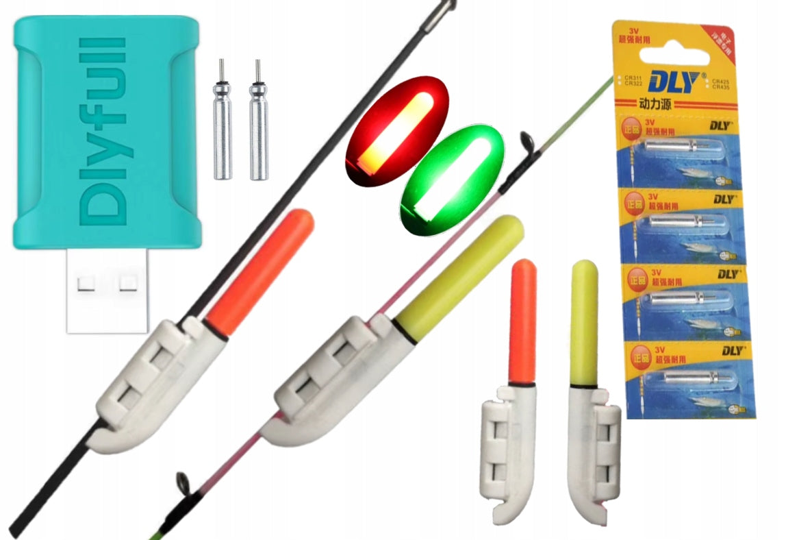 SET OF 4X LED SKYLIGHT FOR ELECTRONIC TIP + CHARGER + 6 BATTERIES
