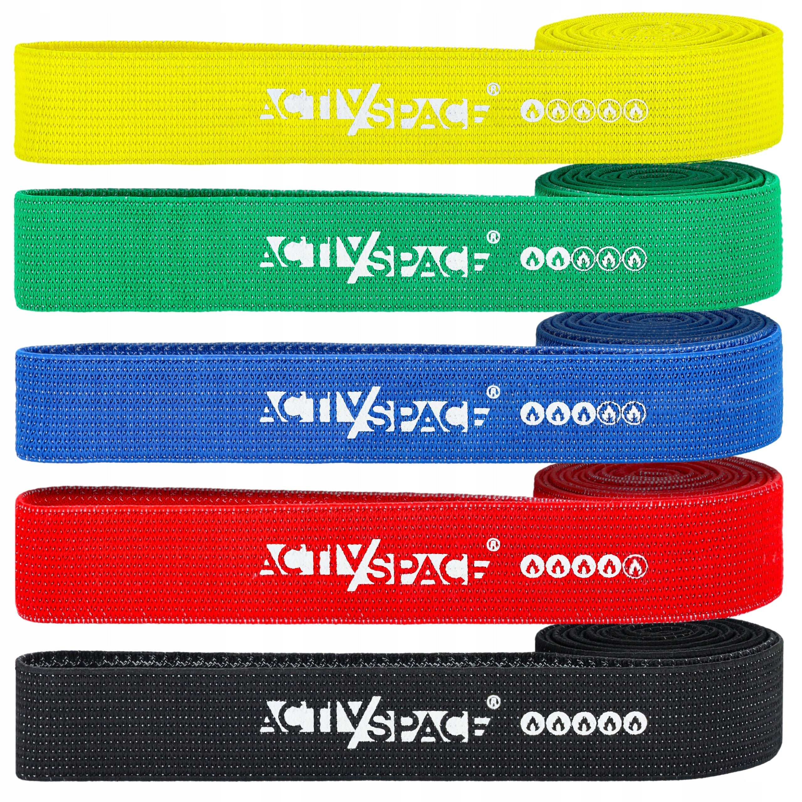 SET OF 5 EXERCISE RUBBER POWER BAND RUBBER STRONG RESISTANCE BAND FITNESS QUALITY Color multicolor
