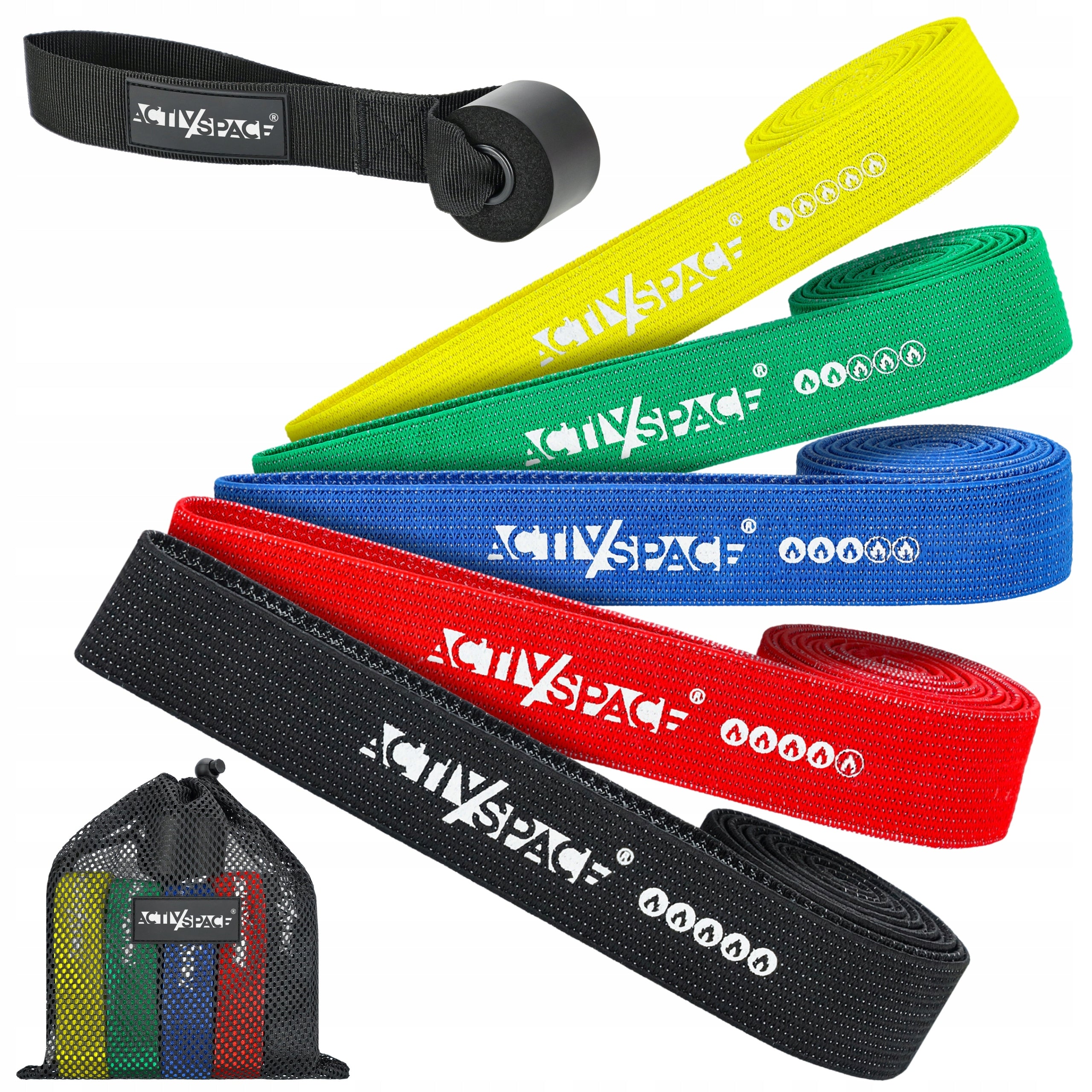 SET OF 5 EXERCISE RUBBER POWER BAND RUBBER STRONG RESISTANCE BAND FITNESS QUALITY