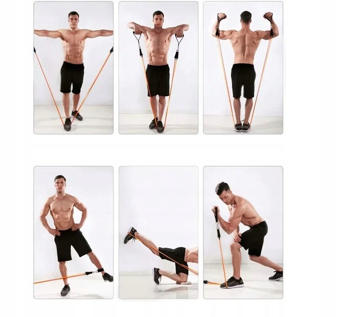 SET OF 5 EXERCISE RUBBER RESISTANCE TRAINING FITNESS CROSSFIT Width 0 mm