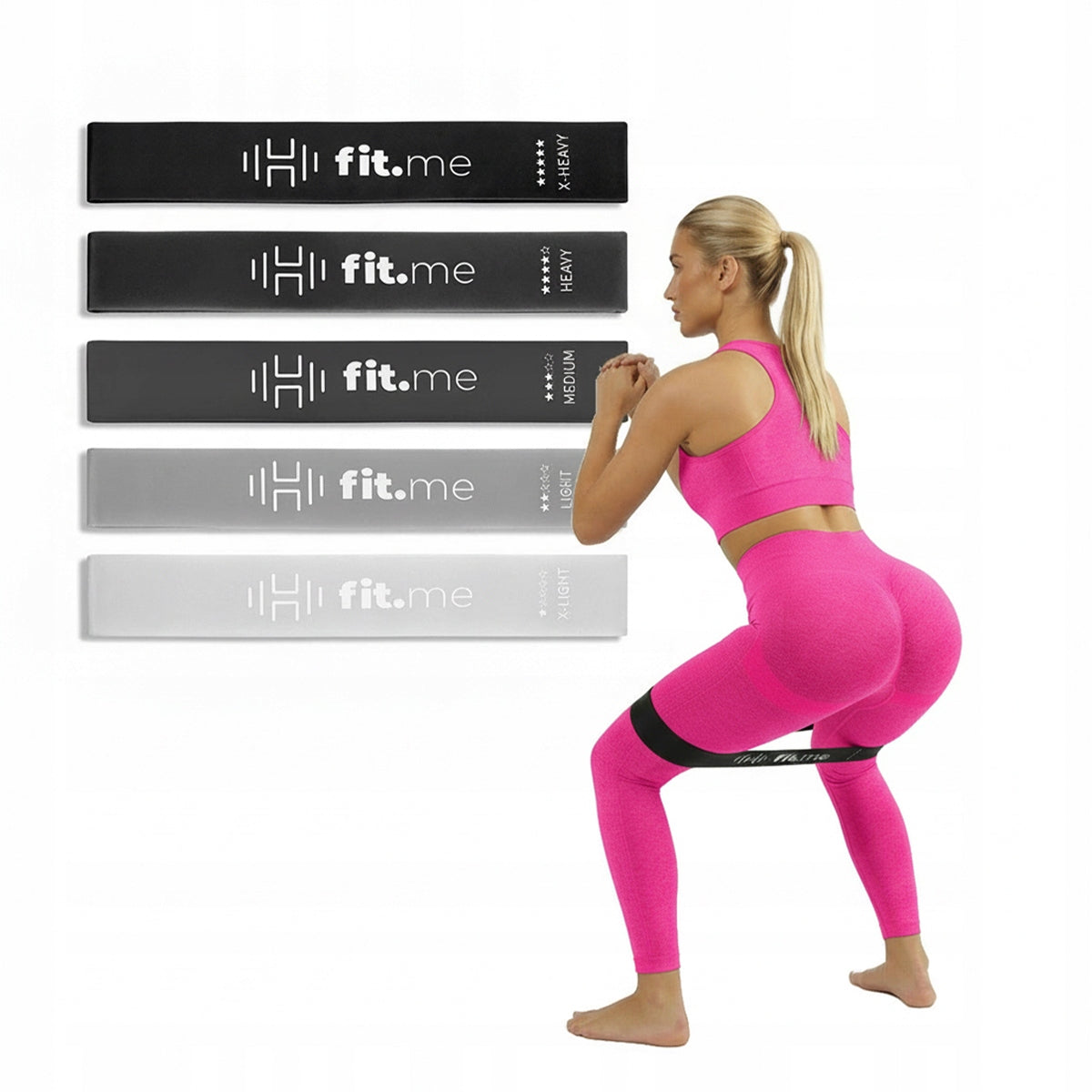 SET OF 5 EXERCISE RUBBERS MINI BAND FIT.ME RESISTANCE BANDS ELASTIC FIVE PCS