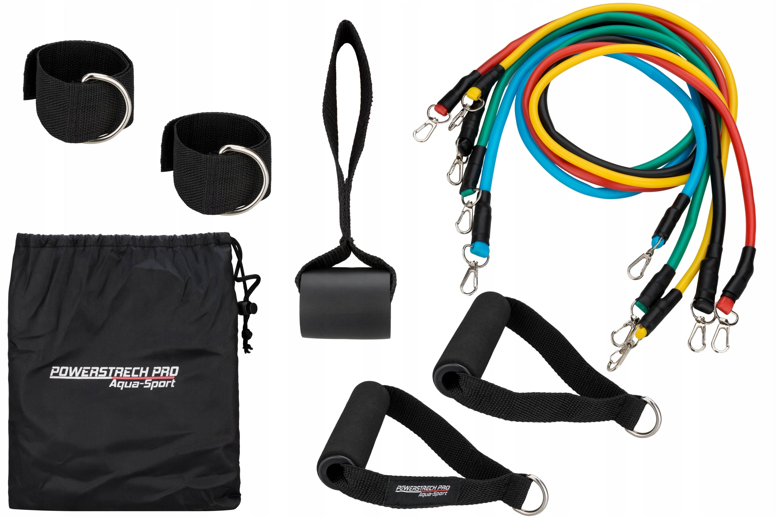 SET OF 5 RUBBER EXPANDERS FOR EXERCISE 4,5KG - 45KG