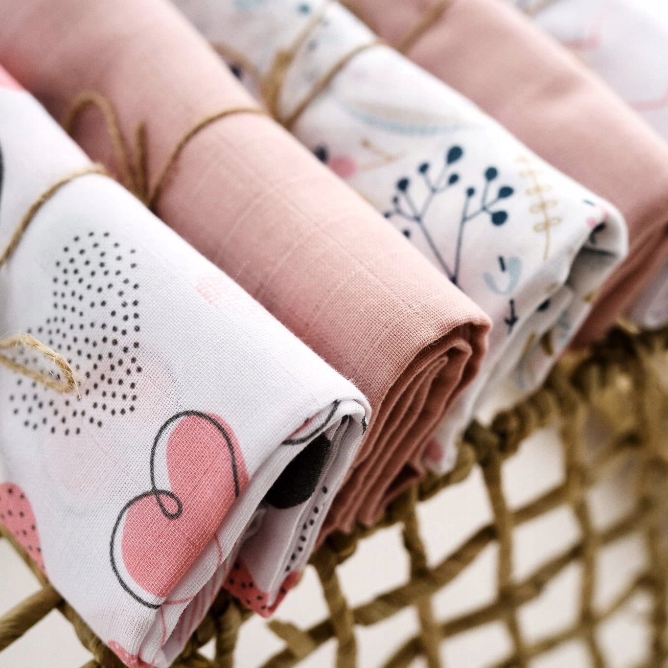 SET OF 5x MUSLIN DIAPERS POLISH 80x70cm PREMIUM FROM BabyU Brand BabyU