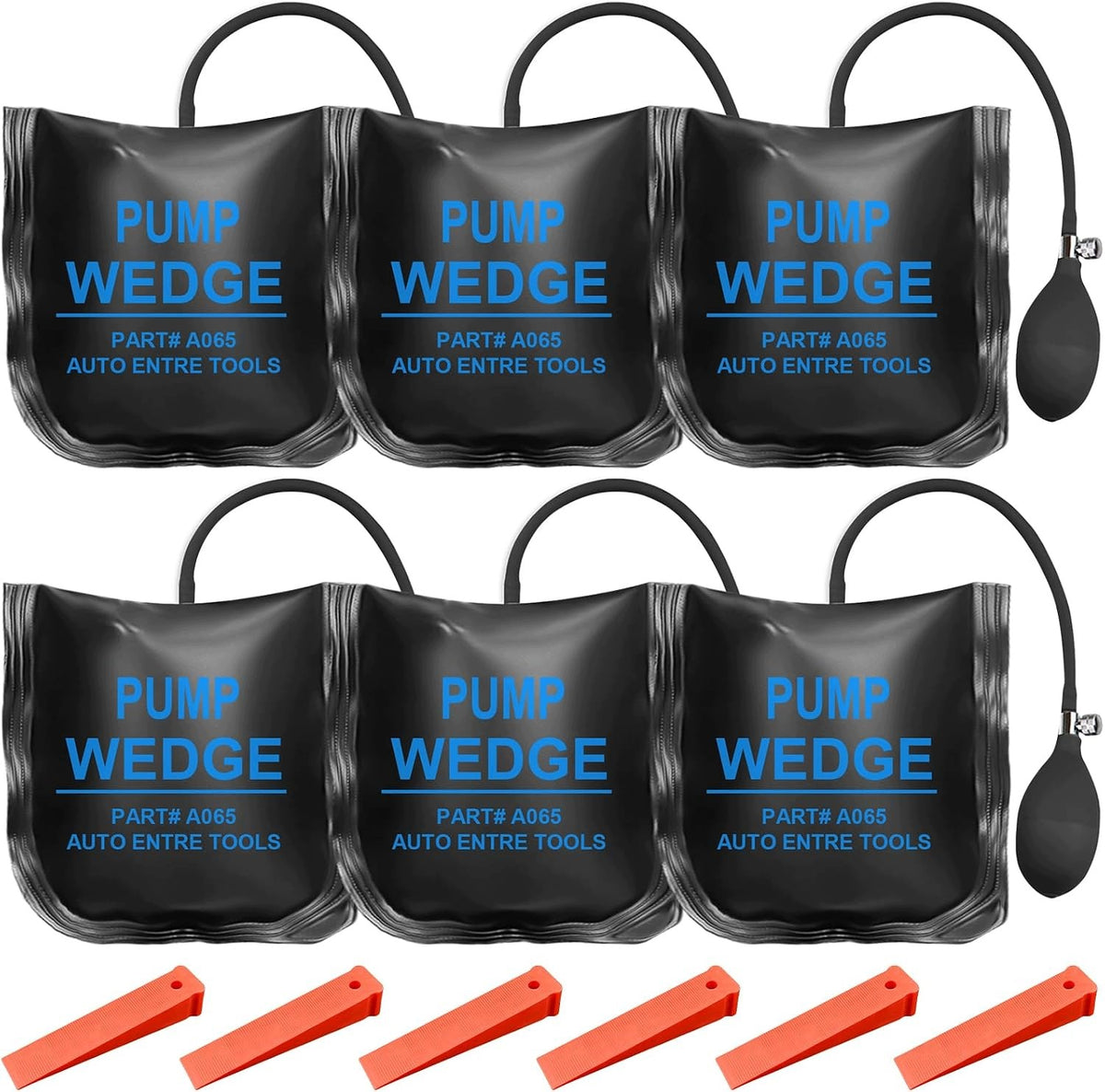 SET OF 6 AIR MOUNTING PADS 300 KG WITH PUMP