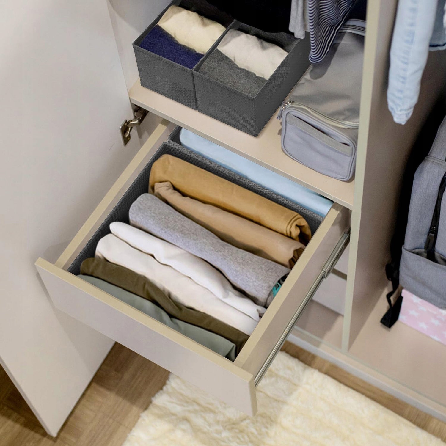 SET OF 6 COMPARTMENT ORGANIZERS FOR CLOTHES DRAWER CLOSET UNDERWEAR Brand no brand
