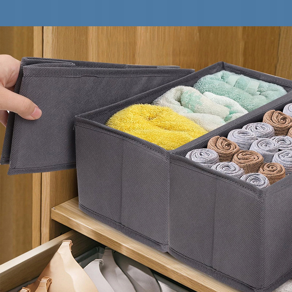 SET OF 6 COMPARTMENT ORGANIZERS FOR CLOTHES DRAWER CLOSET UNDERWEAR Kind drawer organizer