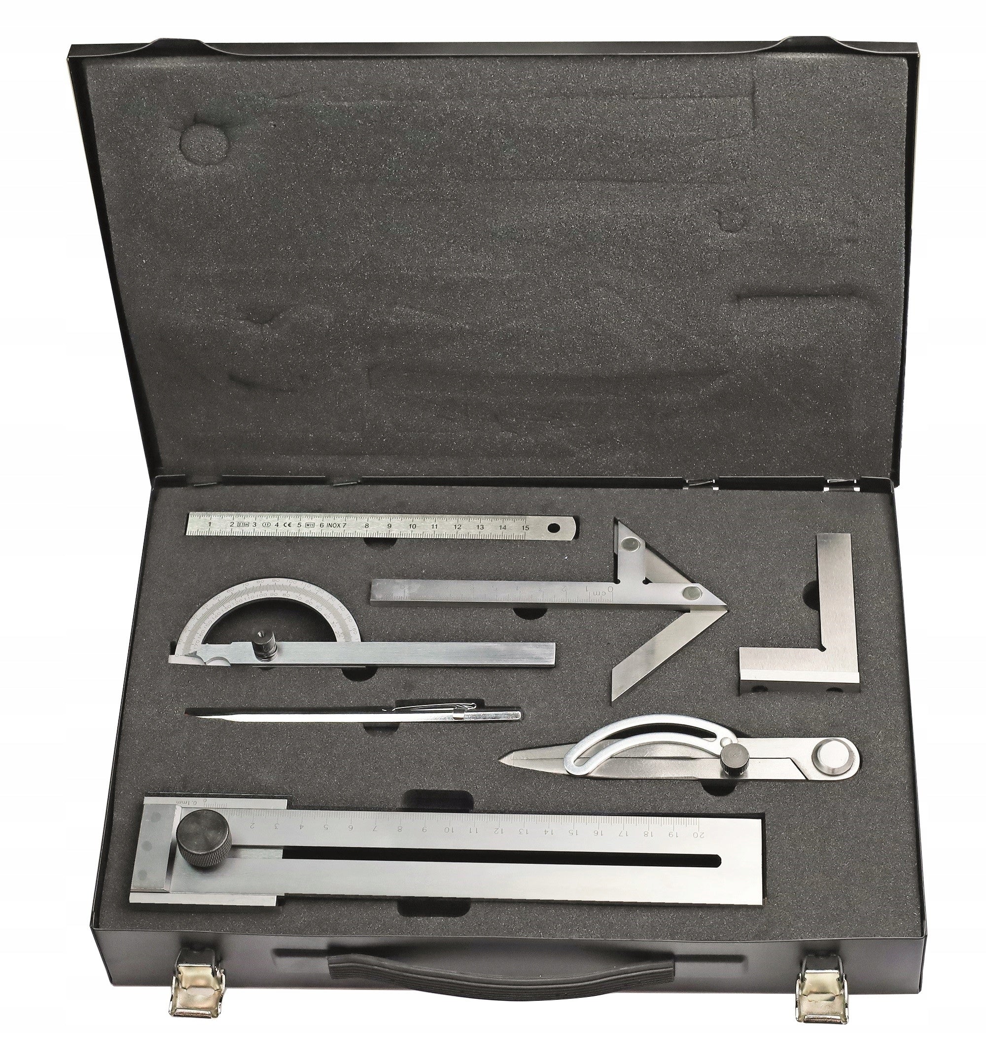 SET OF 7 LOCKSMITH TOOLS IN CASE GIMEX 026.4 SLIDER ROUTING RULER