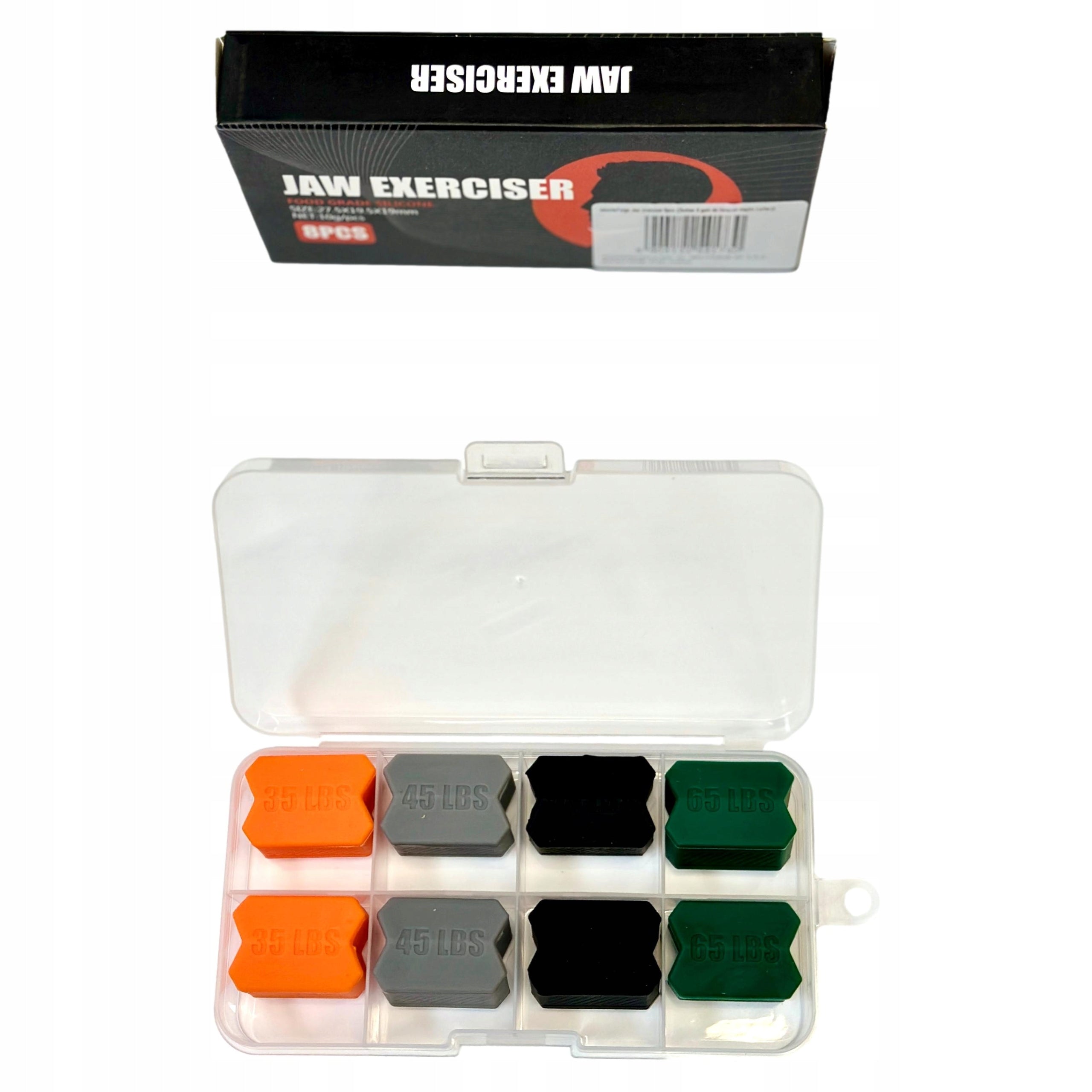 SET OF 8 RUBBERS FOR MANDIBLE AND JAW EXERCISES JAWLINE DEVICE SLIM FACE Brand MuscleForge