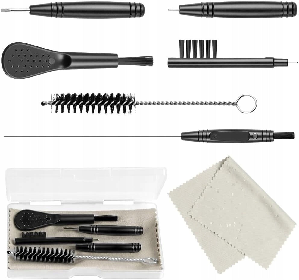 SET OF 9 HEARING AID CLEANING TOOLS WITH BOX