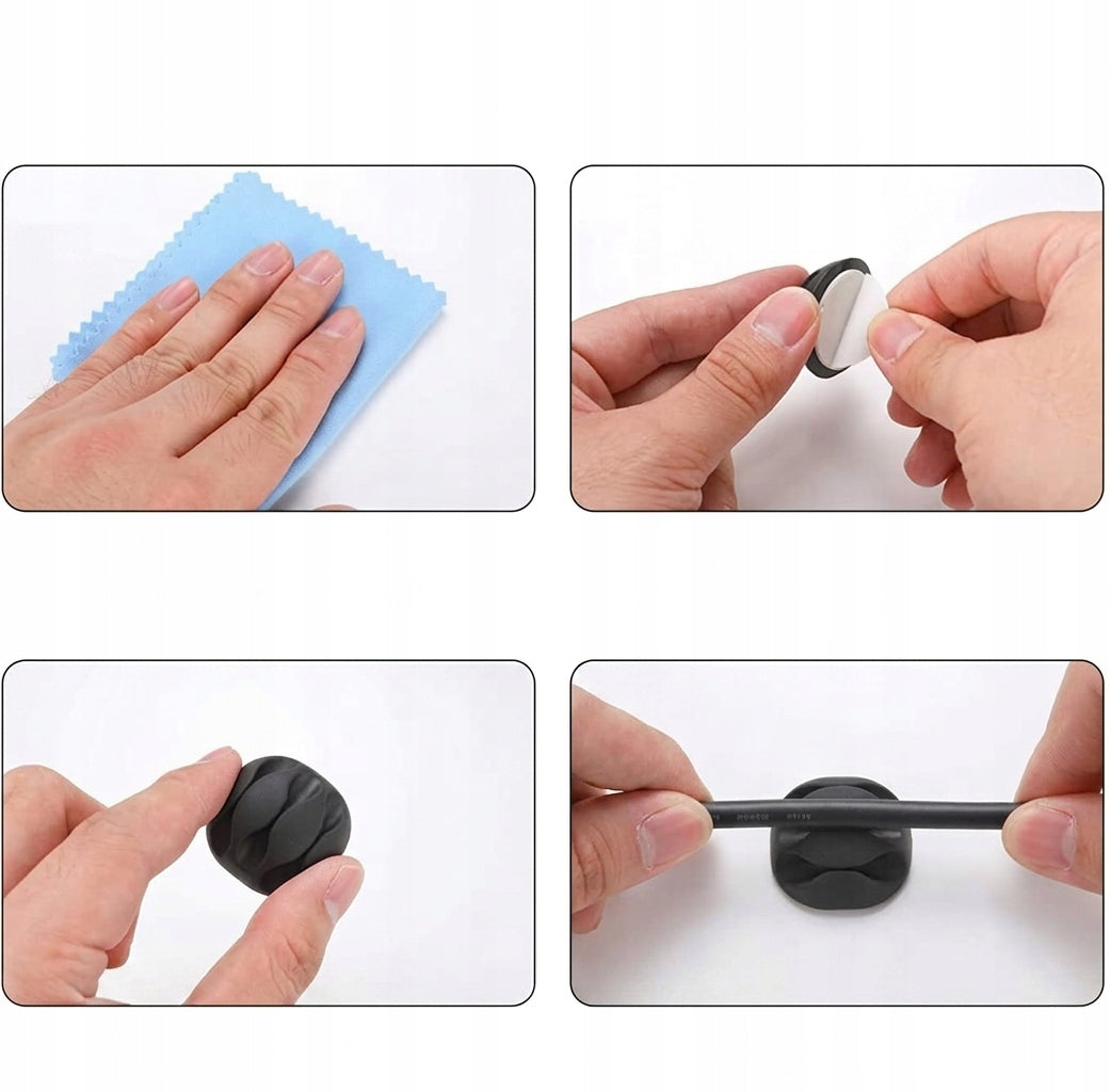 SET OF ACCESSORIES FOR CABLE ORGANIZATION VELCRO ADHESIVE HOLDER 173 PCS Brand no brand