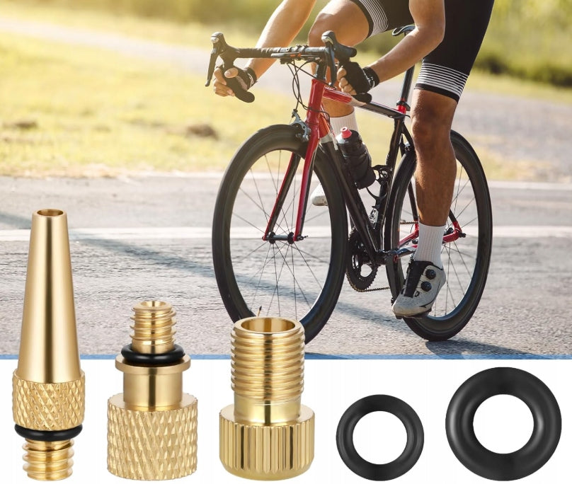 SET OF ADAPTERS TIPS FOR PUMPING BICYCLE TIRES VALVES 33PCS Model Zestaw pompowanie roweru opon zawory 33 szt.