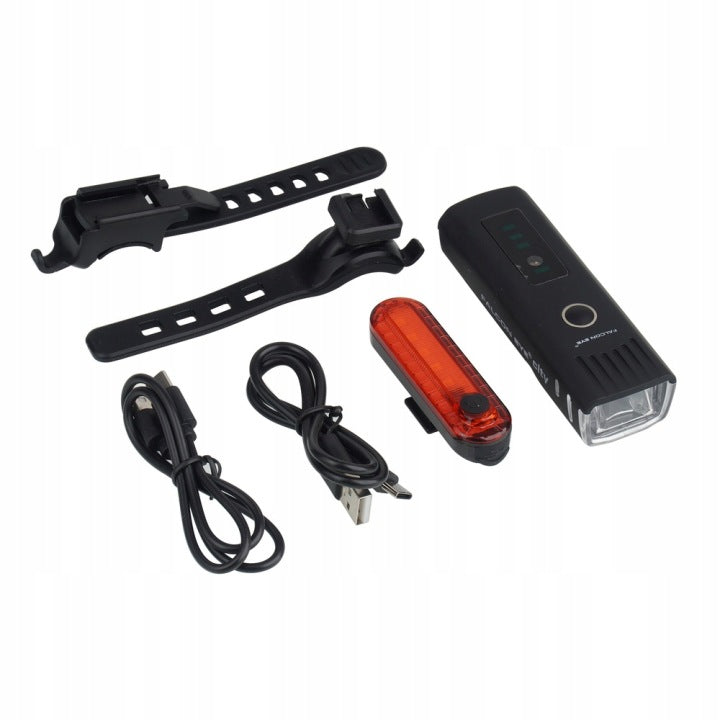SET OF BICYCLE LAMPS FALCON EYE CITY 250/5 LM, USB-C FBS0081 MACTRONIC Brand Falcon Eye