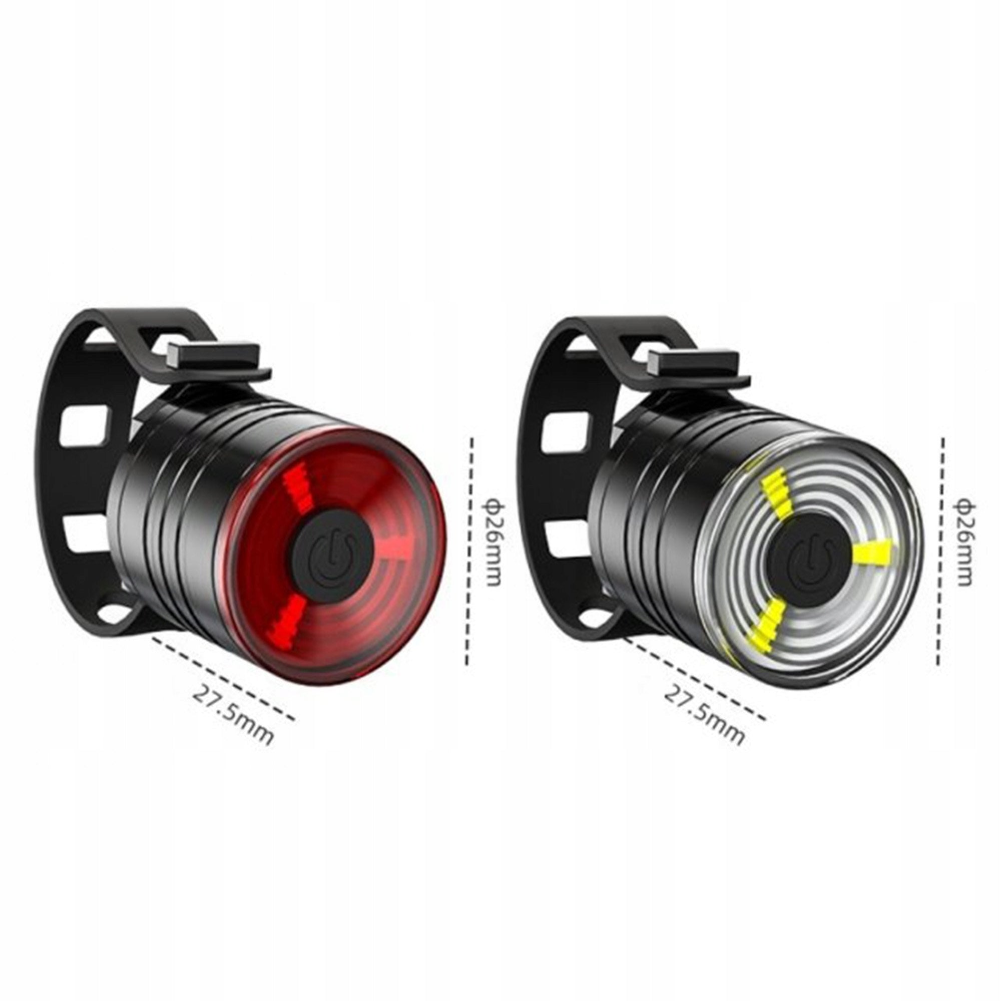 SET OF BICYCLE LIGHTS STRONG FRONT REAR LED LIGHT BIKE HANDLEBAR Model #10811