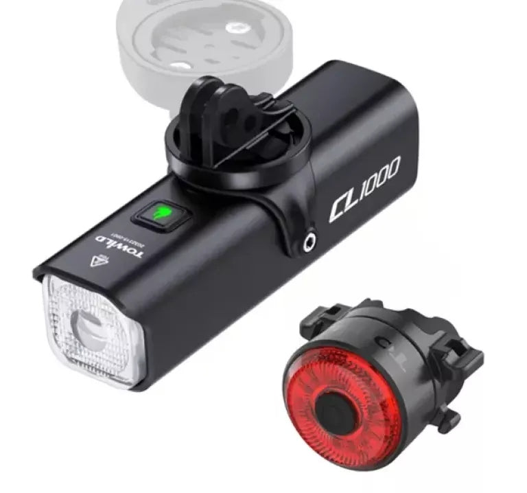 SET OF BICYCLE LIGHTS TOWILD FRONT CL1000 + REAR TL03