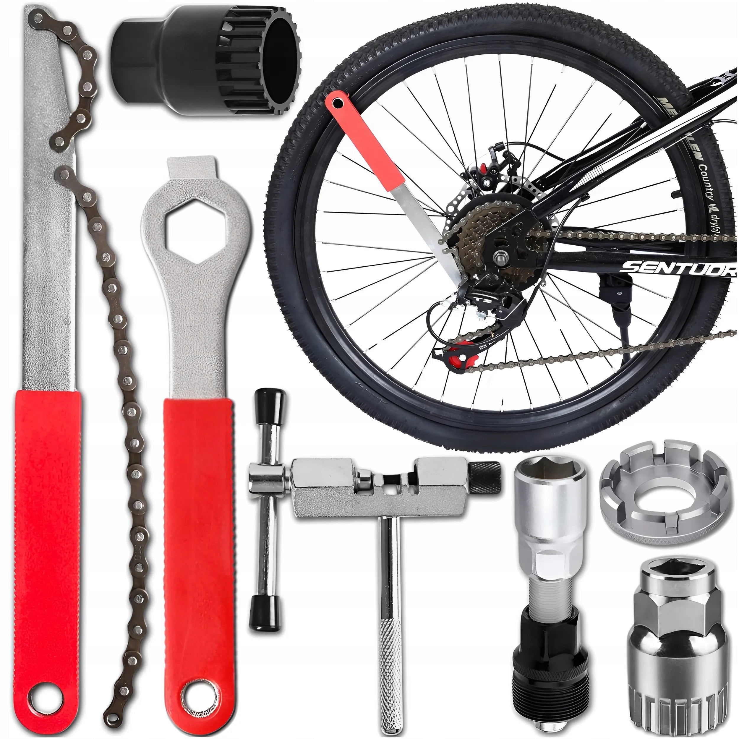 SET OF BICYCLE TOOLS CRANK KEYS FOR BICYCLE CAPPER BACIK 7 ELEMENTS