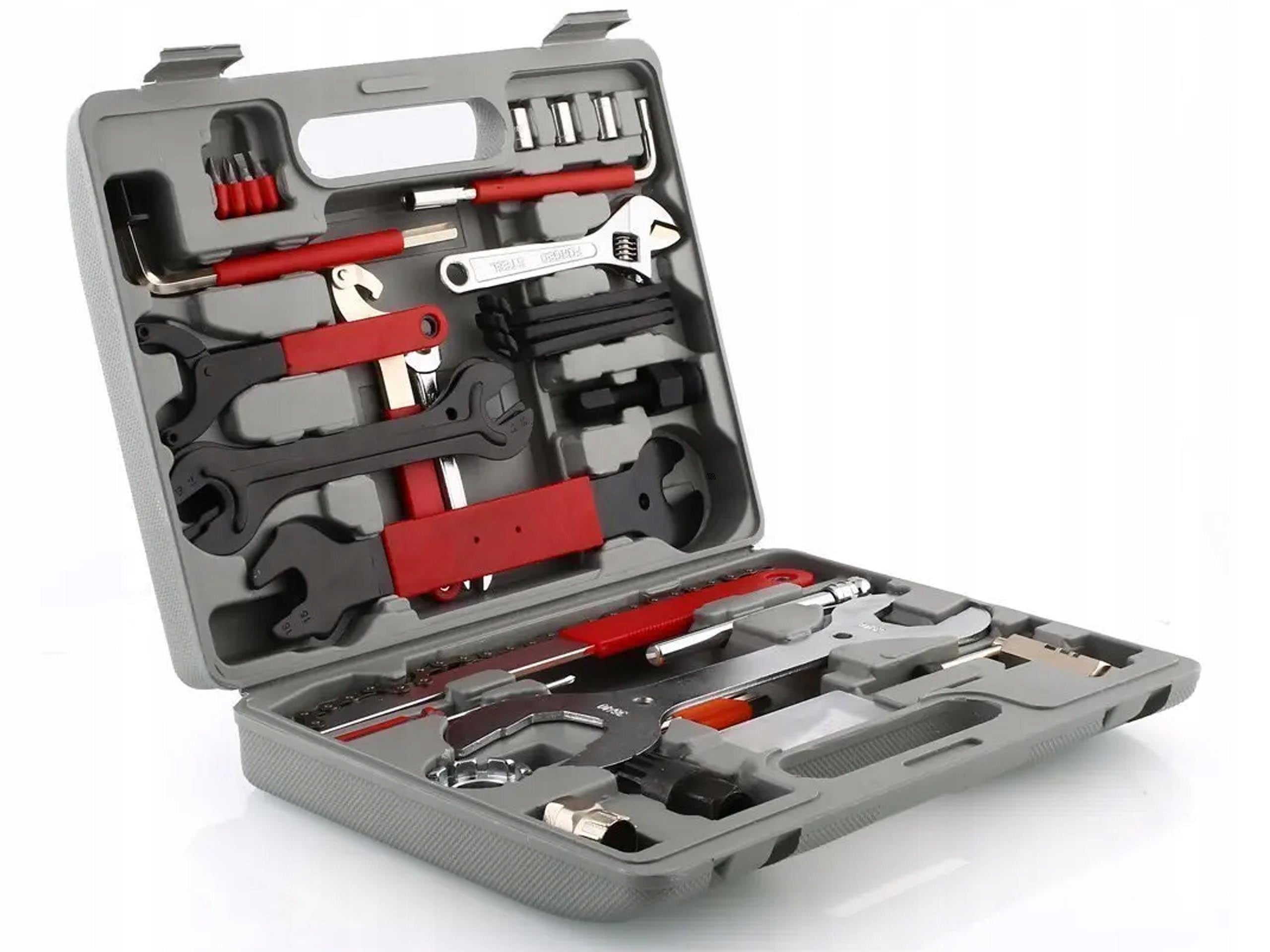 SET OF BICYCLE TOOLS KEYS BIKE PULLER 44 IN 1 CONVENIENT SUITCASE