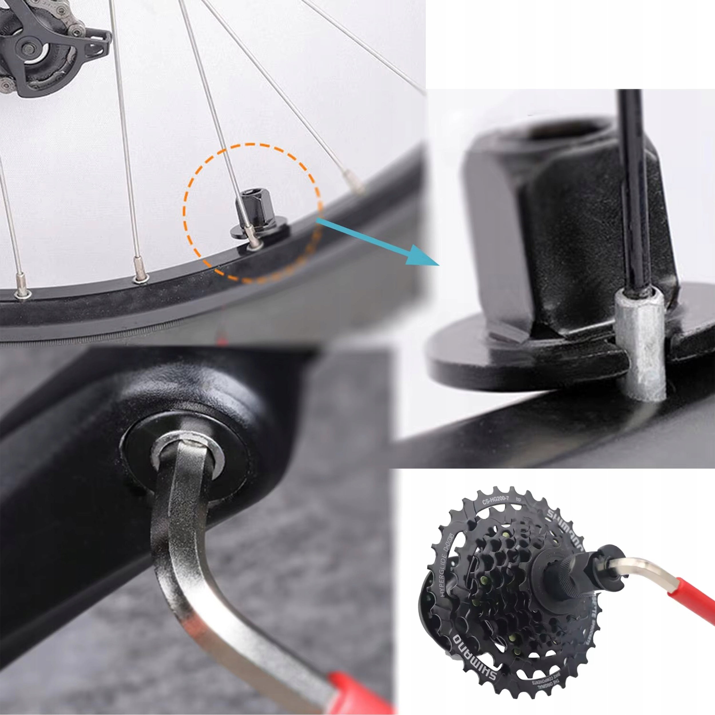 SET OF BICYCLE TOOLS KEYS CRANK FOR BIKE 17 IN 1 CONVENIENT SUITCASE Manufacturer code DO NAPRAWY SERWISU ROWERU DUŻY ZESTAW SERWIS
