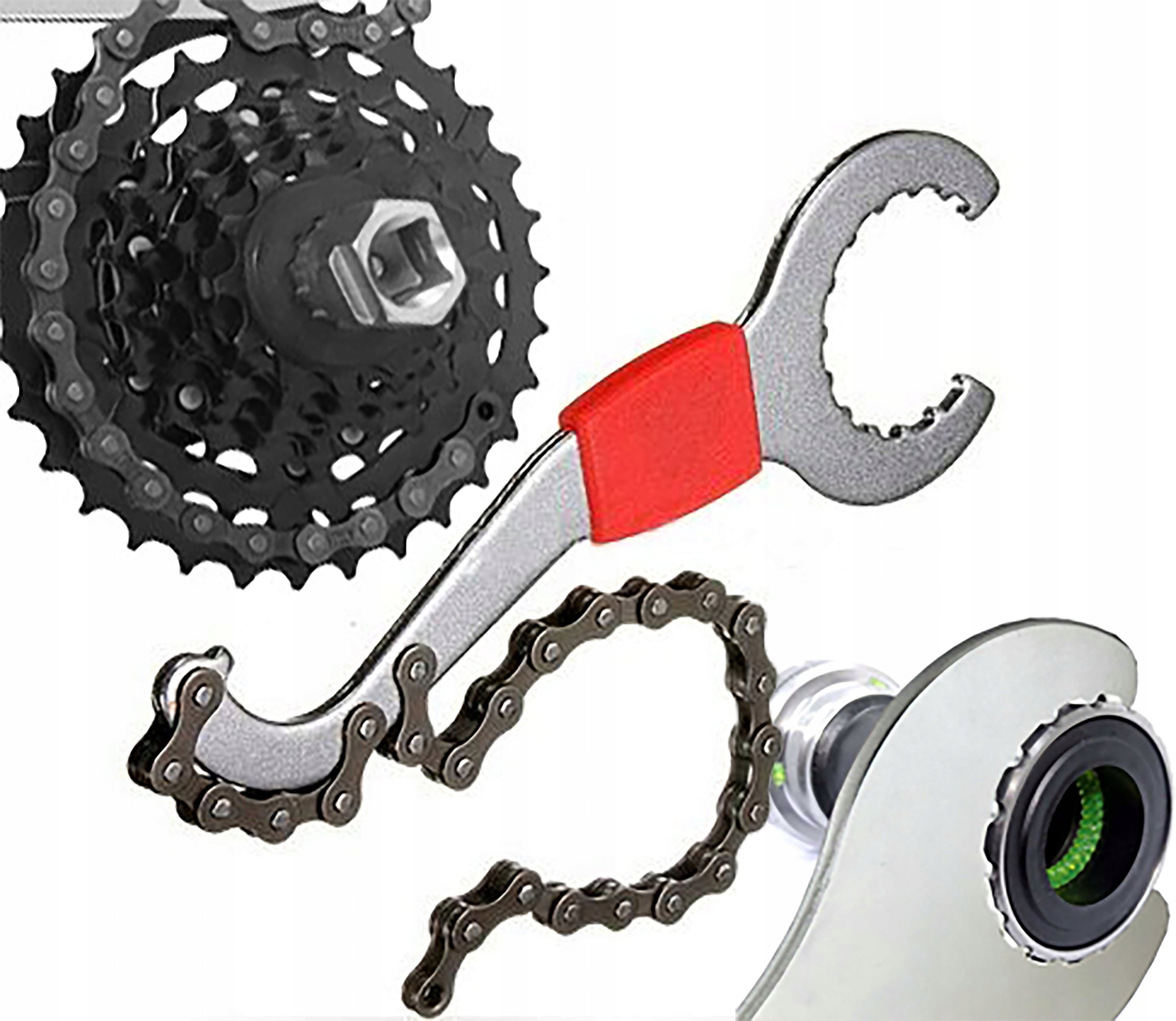 SET OF BICYCLE WRENCH TOOLS CRANK SUPPORT FOR BICYCLE CAPPER BACIK 10EL Manufacturer code ZESTAW NARZĘDZI ROWEROWYCH KLUCZE KORBY