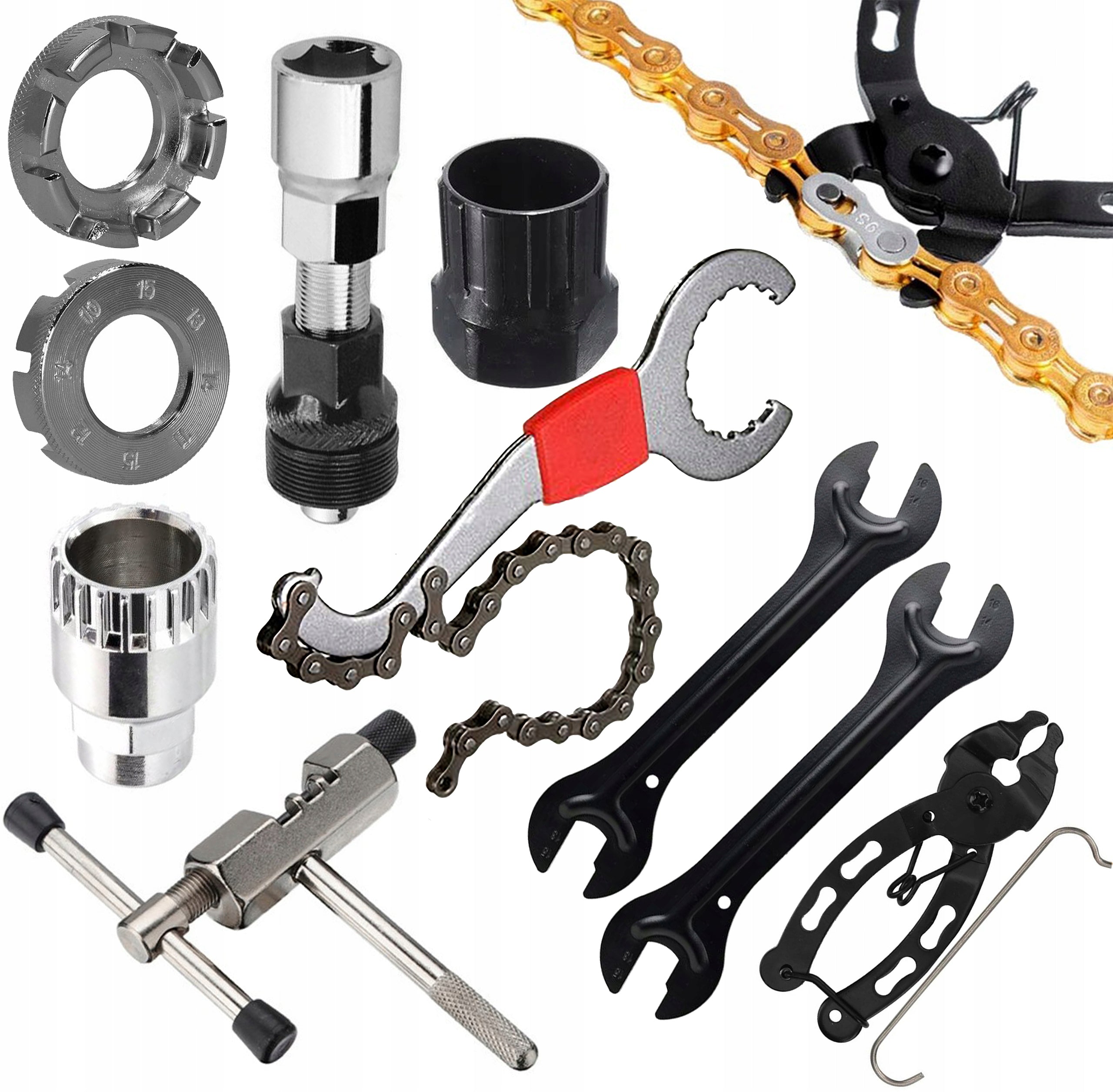 SET OF BICYCLE WRENCH TOOLS CRANK SUPPORT FOR BICYCLE CAPPER BACIK 10EL Packaging status original