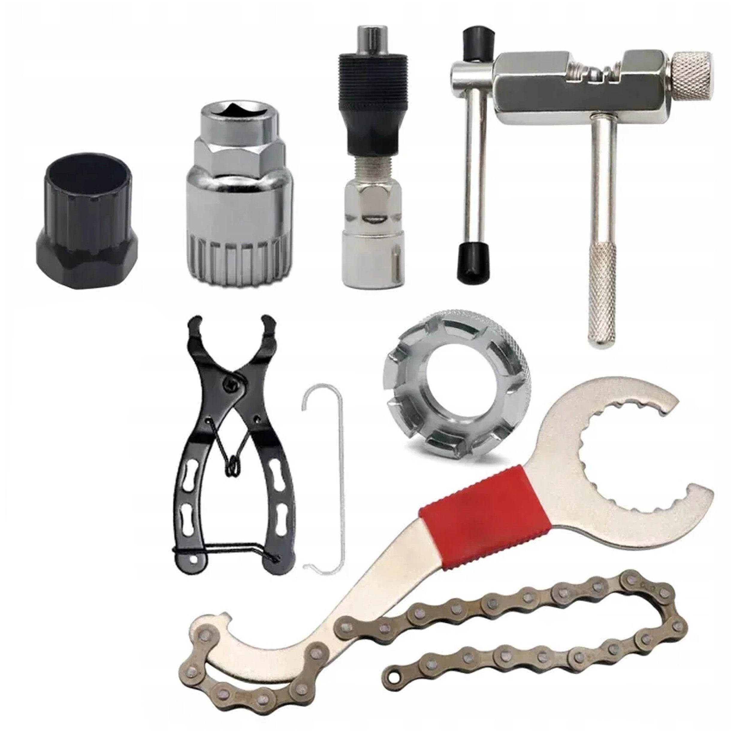SET OF BICYCLE WRENCH TOOLS CRANK SUPPORT FOR BICYCLE CAPPER BACIK 10EL