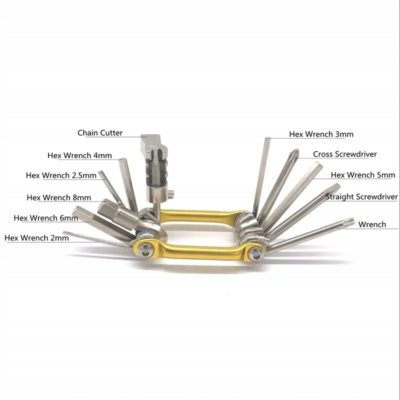 SET OF BICYCLE WRENCHES MULTITOOL MINITOOL 11in1 For multifunctional