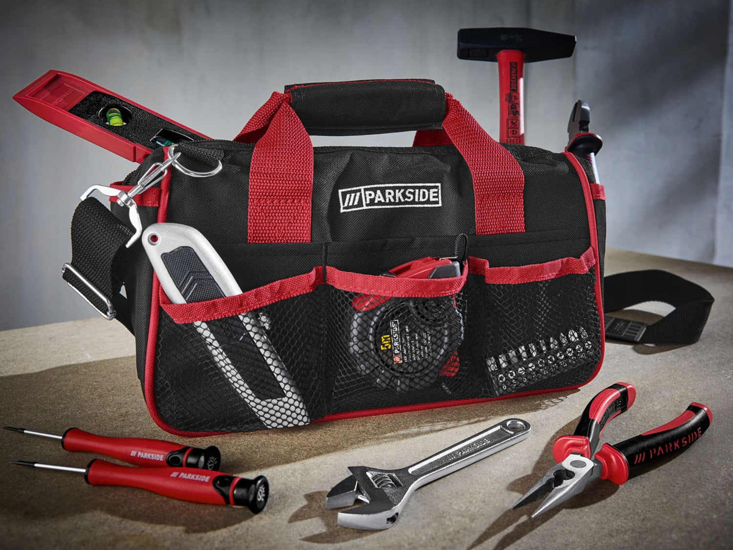 SET OF BIT TOOLS KEYS in bag PARKSIDE 23pcs hit Manufacturer code Torba z narzędziami przydatne