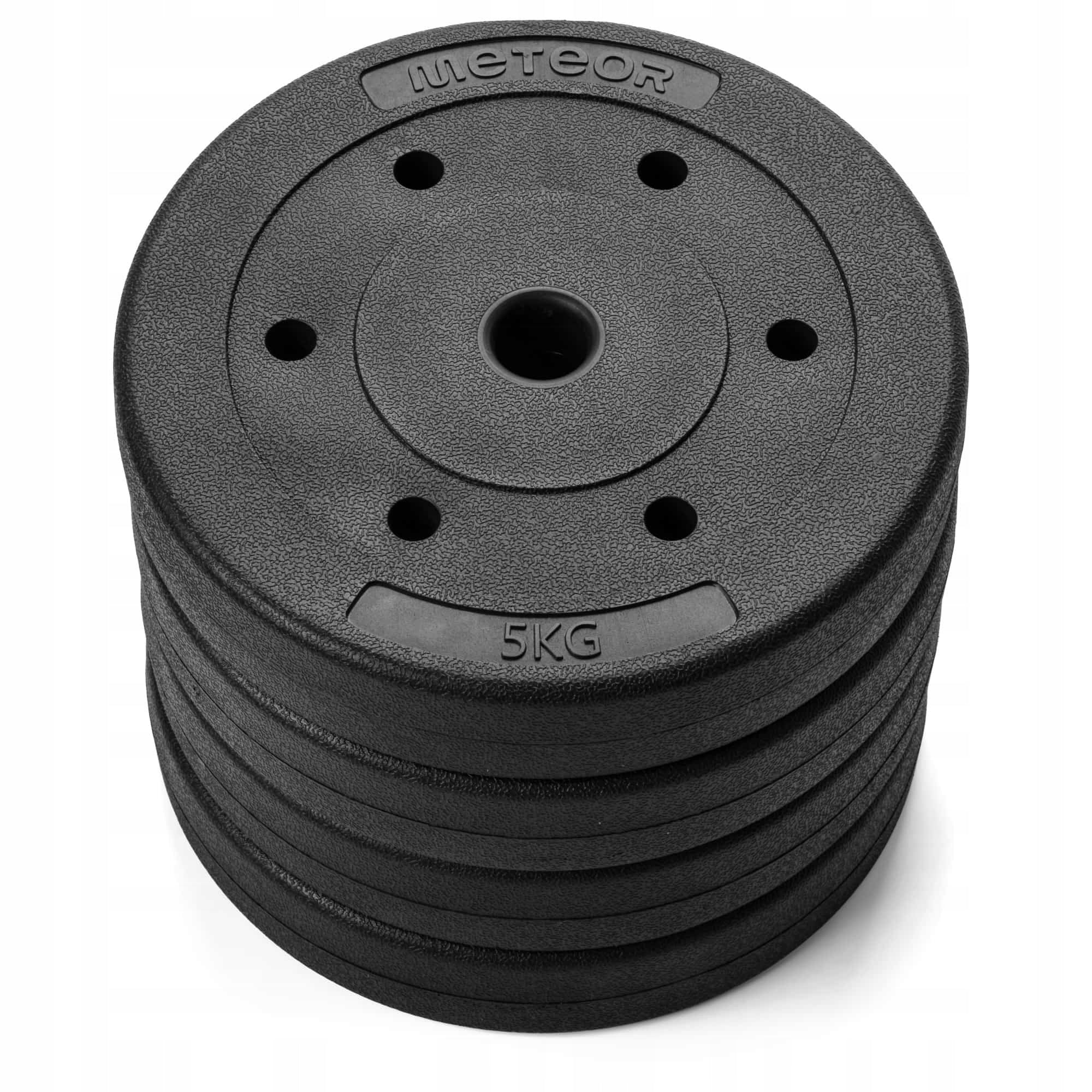 SET OF BITUMINOUS PLATES 4x5kg WEIGHT BARBELL WEIGHT METEOR EAN (GTIN) 5900724071728