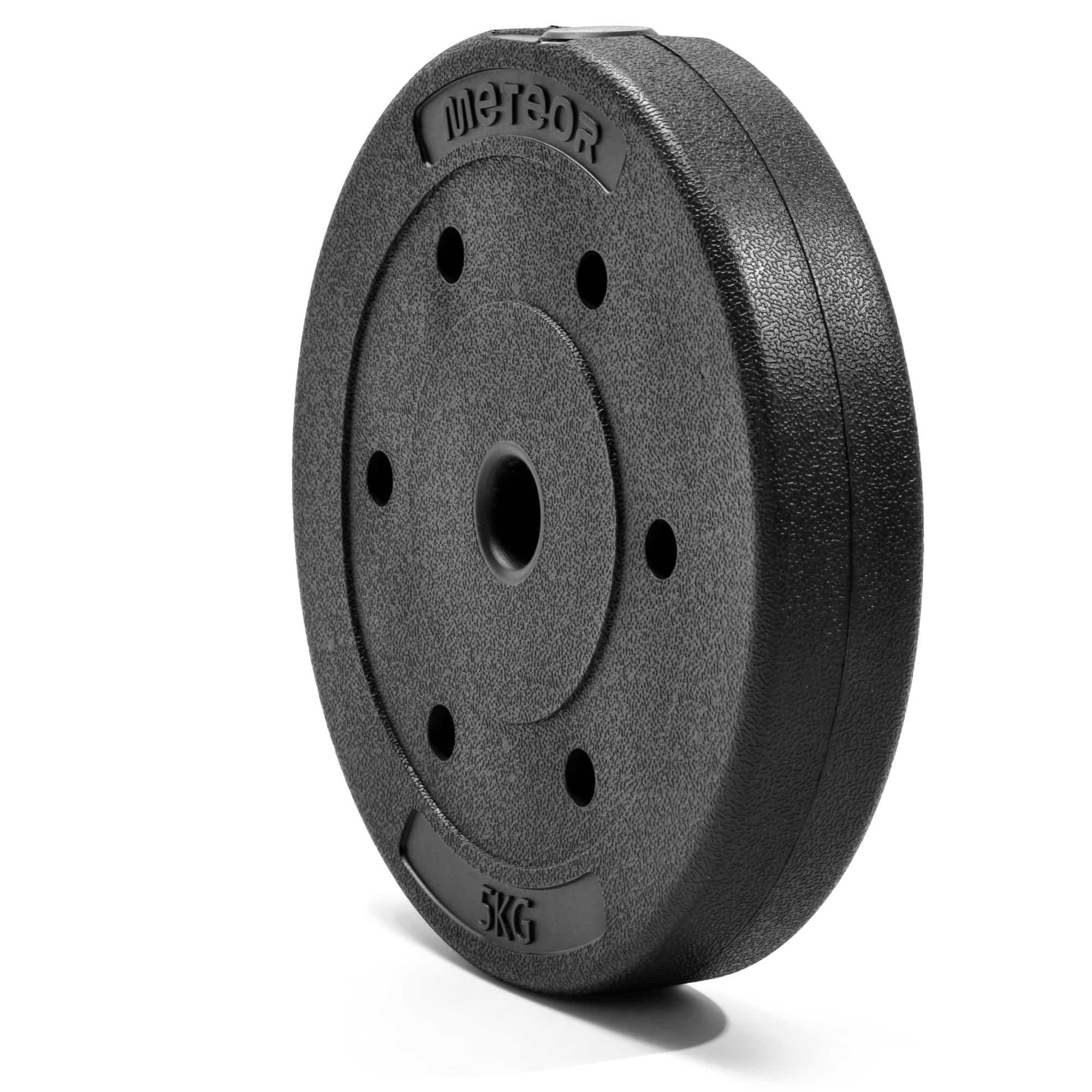 SET OF BITUMINOUS PLATES 4x5kg WEIGHT BARBELL WEIGHT METEOR Manufacturer code 17671