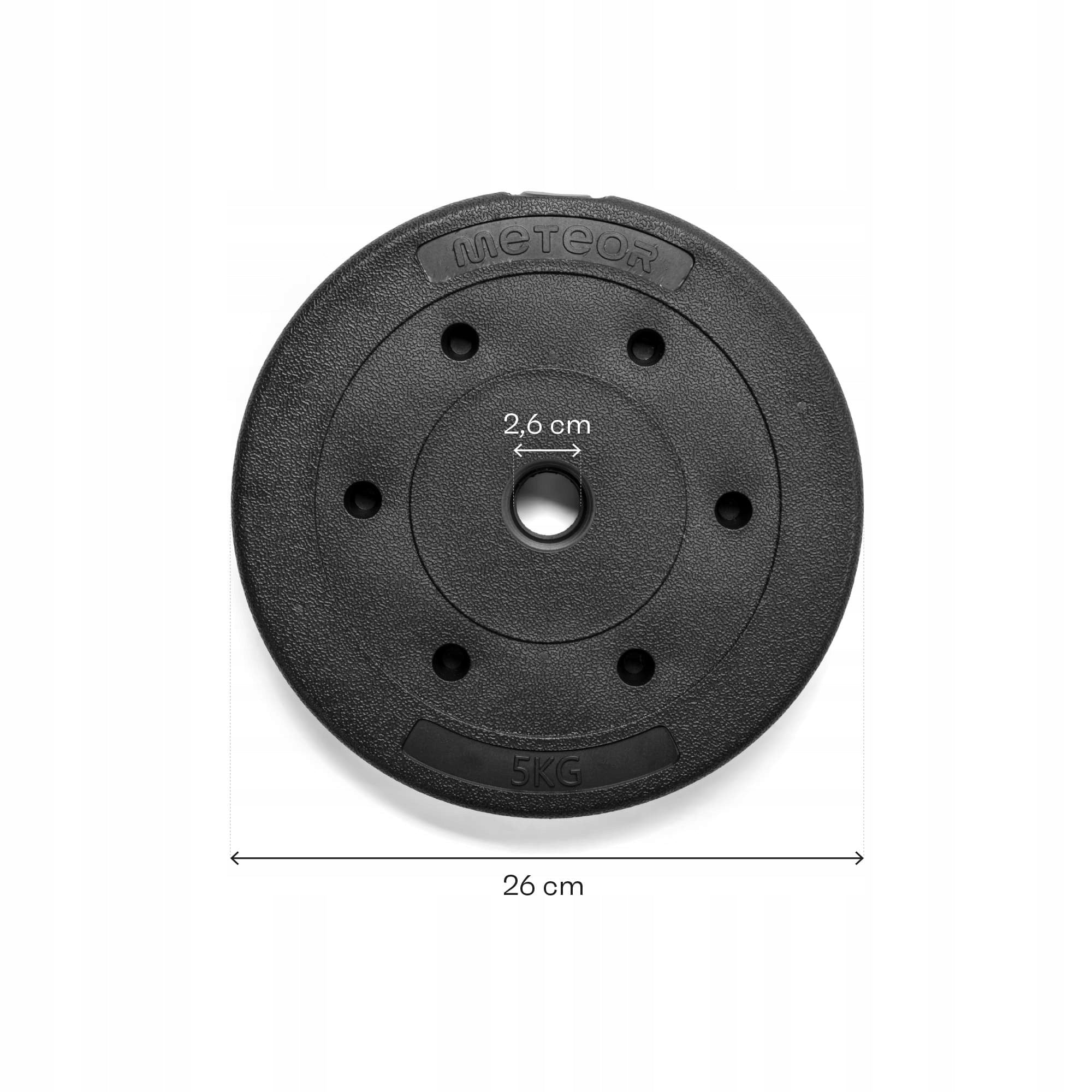 SET OF BITUMINOUS PLATES 4x5kg WEIGHT BARBELL WEIGHT METEOR Total weight 20 kg