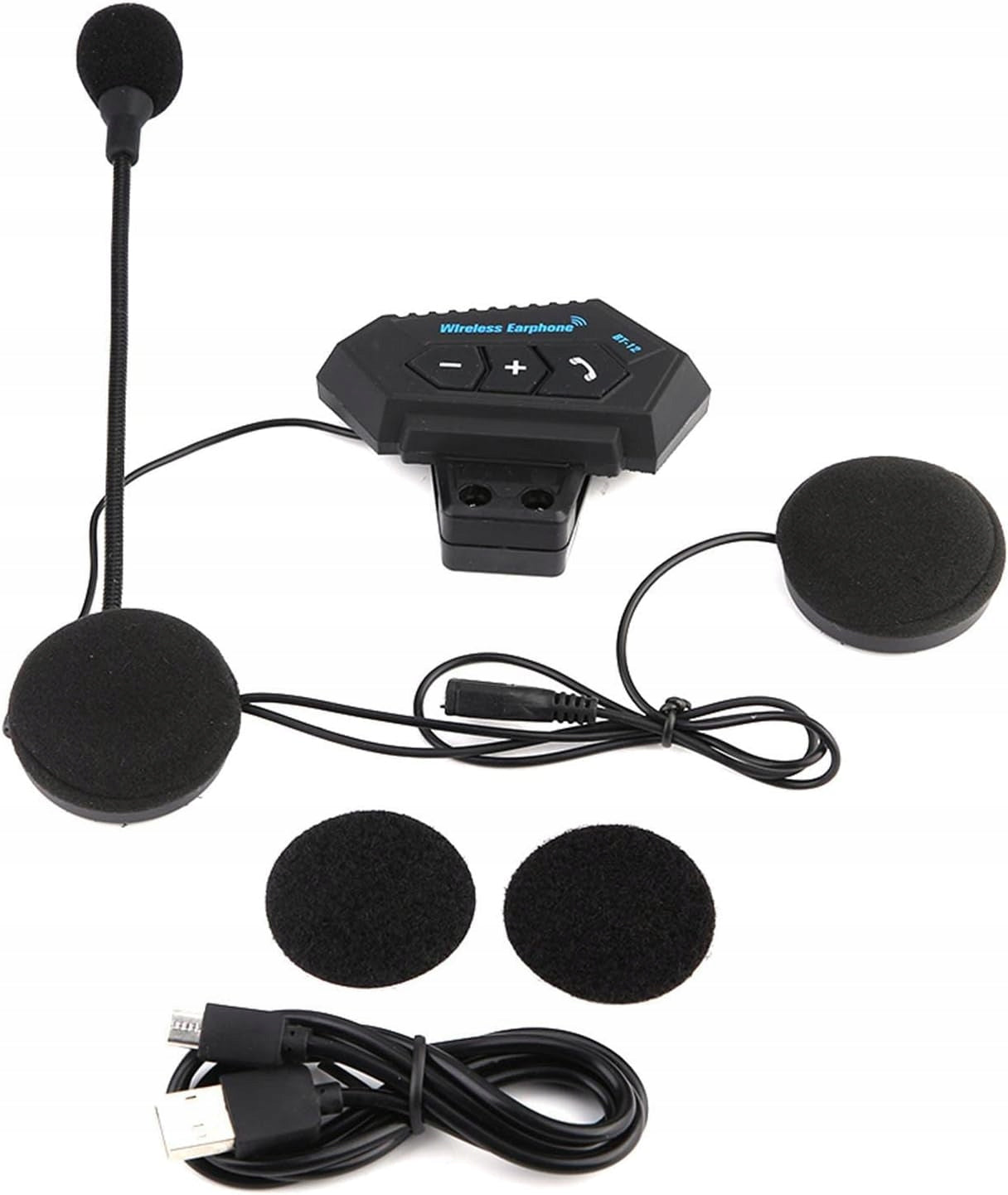 SET OF BLUETOOTH V5.0 HEADPHONES FOR MOTORCYCLE HELMET INTERCOM